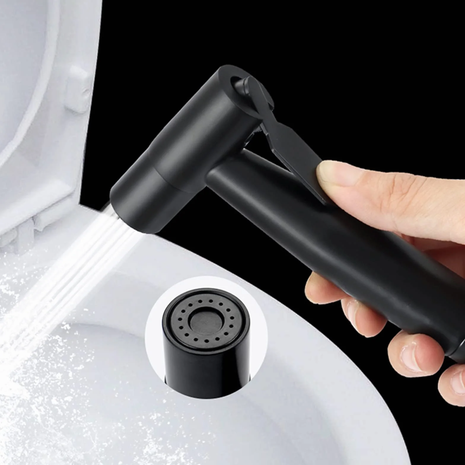 Ręczny spryskiwacz bidetowy ze stali nierdzewnej głowica prysznicowa bateria prysznicowa bidet łazienka rozpylacz do pieluszek ze stali nierdzewnej głowica prysznicowa toaleta czarna głowica