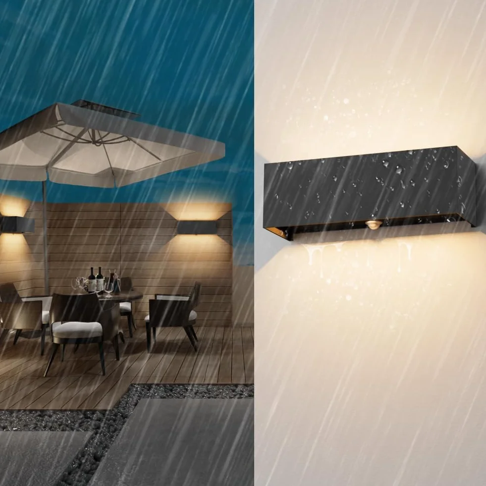 Klighten 30W Lampa zewnętrzna z czujnikiem ruchu 2 szt. Regulowana wiązka światła