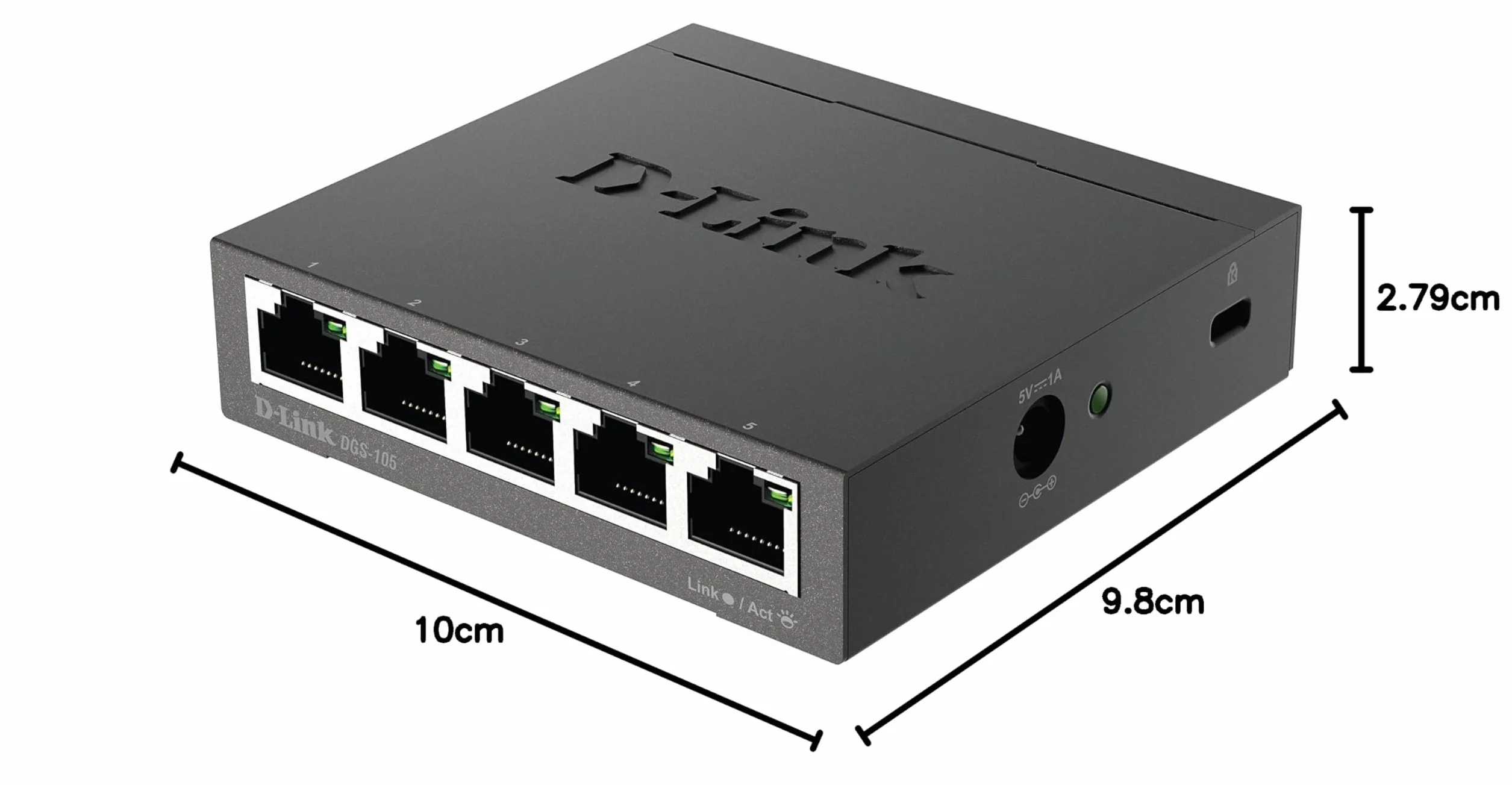 D-Link 5-Portowy Przełącznik Gigabit, Czarny