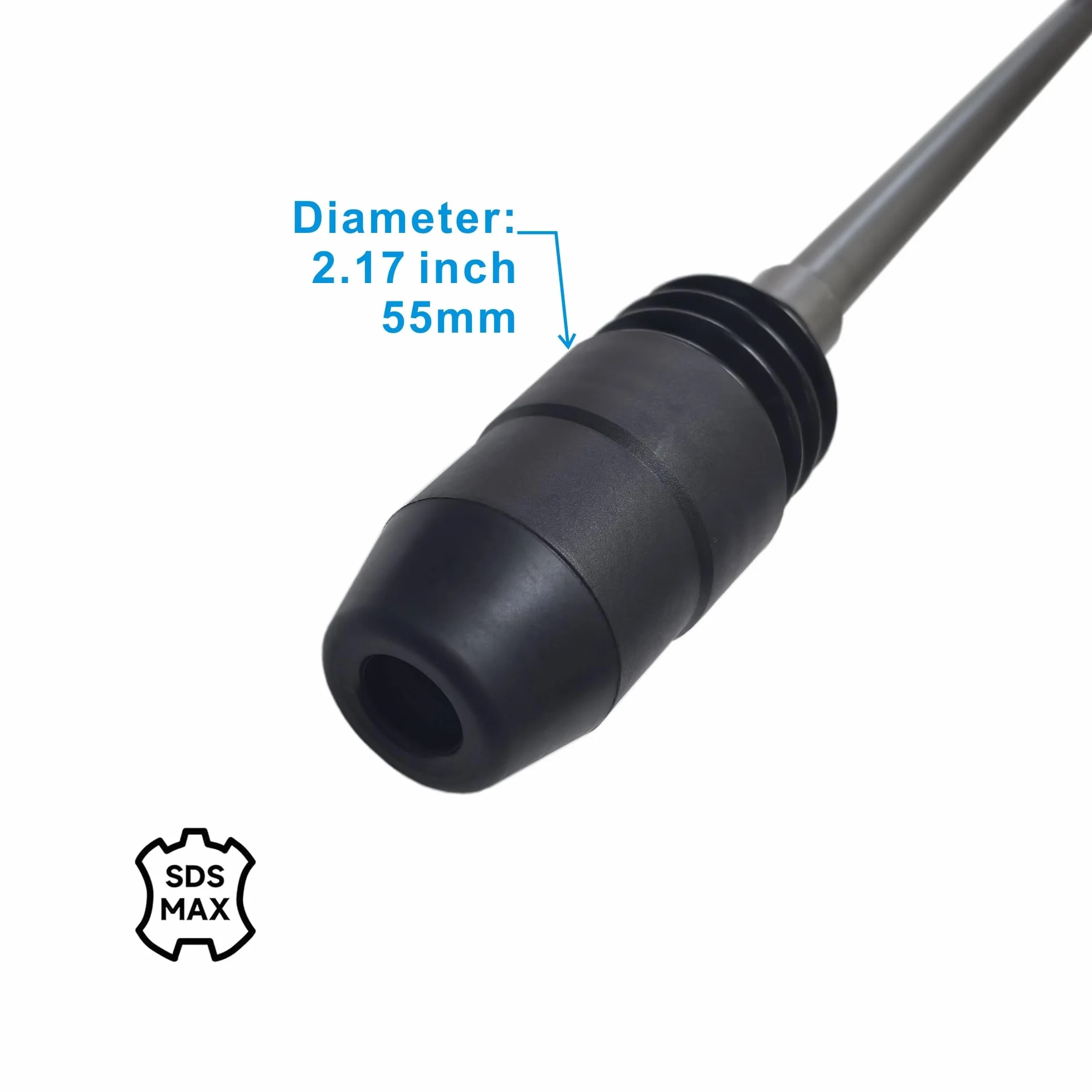 Wał przedłużający SDS Max do SDS Max z adapterem tulei zaciskowej do szybkiej wymiany, stal stopowa 40CR, efektywny zasięg 16-1/10.2 cm do wiercenia w betonie i trudno dostępnych obszarów