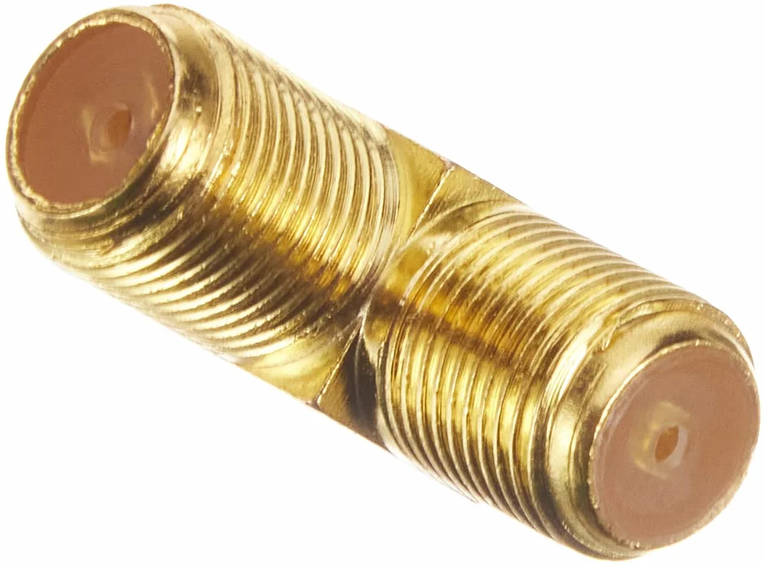 conecto Złącze F, podwójne złącze F, 1 x gniazdo F na 2 x gniazdo F, adapter do rozszerzenia kabla antenowego/kabla koncentrycznego, pozłacany