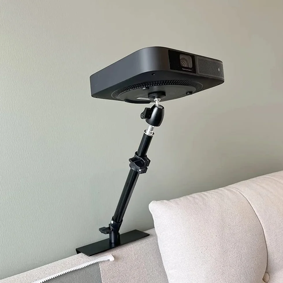 Stojak na projektor do sofy/łóżka, niewidoczny metalowy uchwyt, regulacja pod wieloma kątami, do XGIMI H2/H3, Nebula, VANKYO, Epson