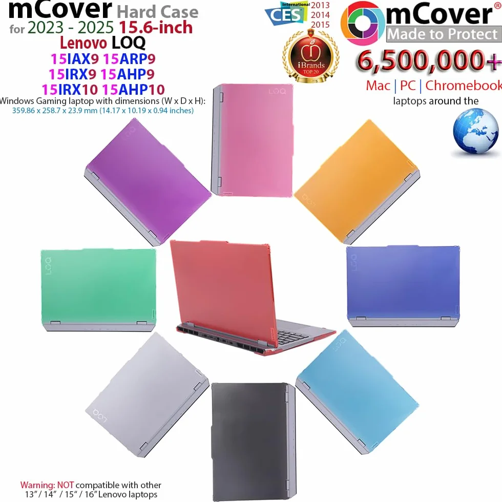 mCover Etui kompatybilne tylko z komputerami z systemem Windows 2023-2025 39.6 cm Lenovo LOQ 15IAX9 15ARP9 15IRX9 15AHP9 15IRX10 15AHP10 Series Windows (NIE do innych modeli Lenovo) - przezroczyste