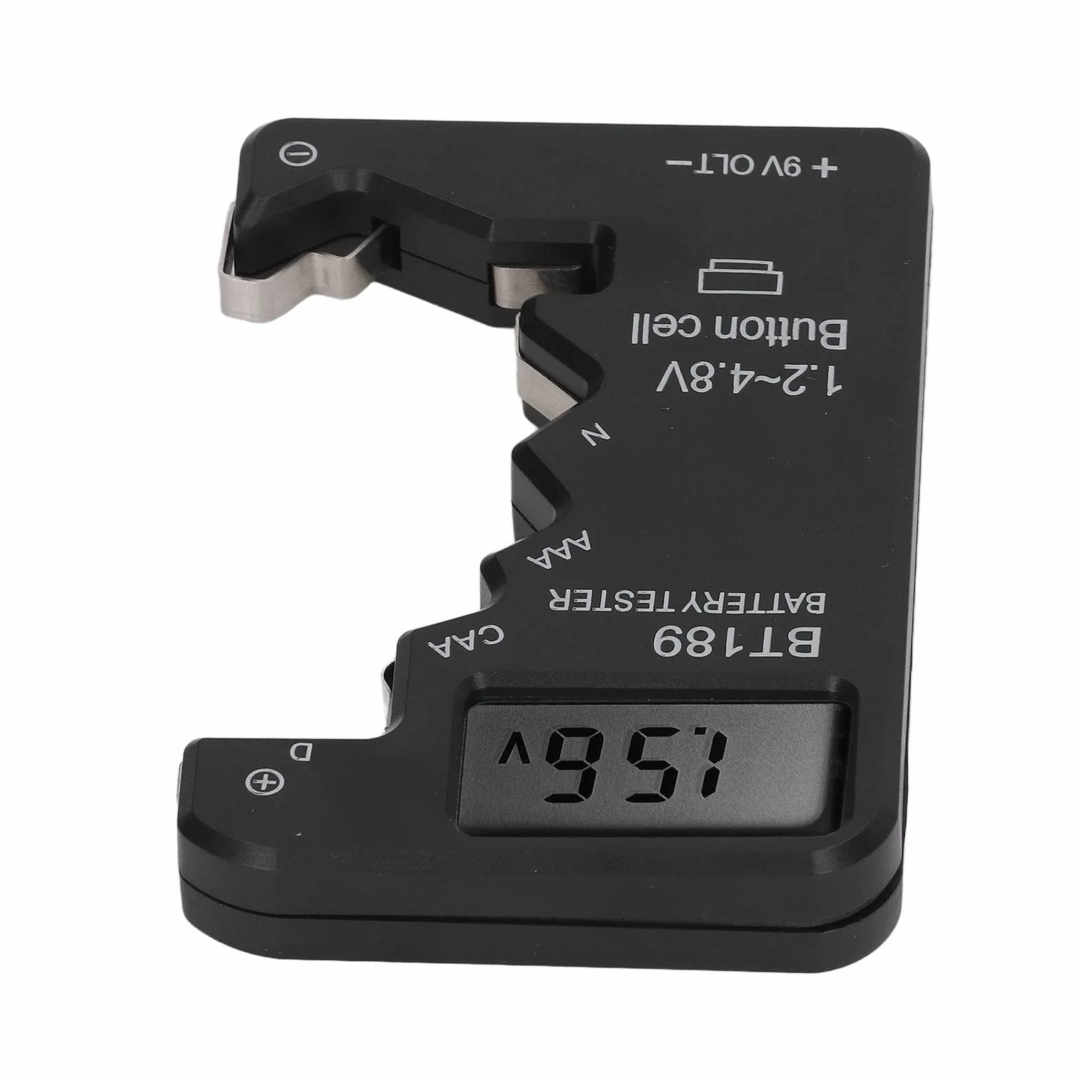Tester Baterii LCD Cyfrowy dla AA AAA 6F22 9V 1.5V Czarny
