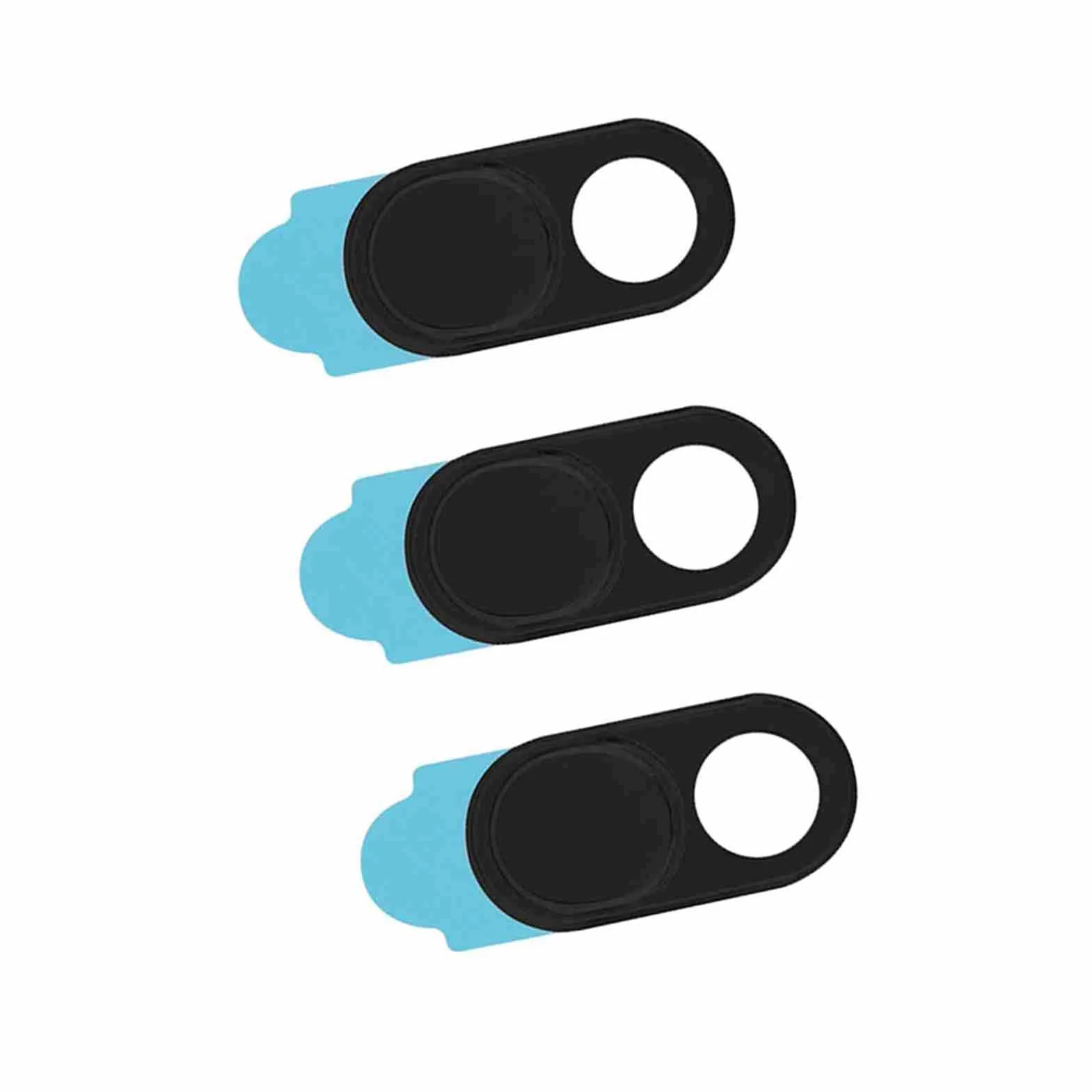 Generic 3 szt. Osłona Kamery Internetowej Naklejka Zabezpieczająca Aparat, Cienka Osłona Obiektywu do Tabletów Typu Smartfon, łatwa w Użyciu Prywatności (BLACK)