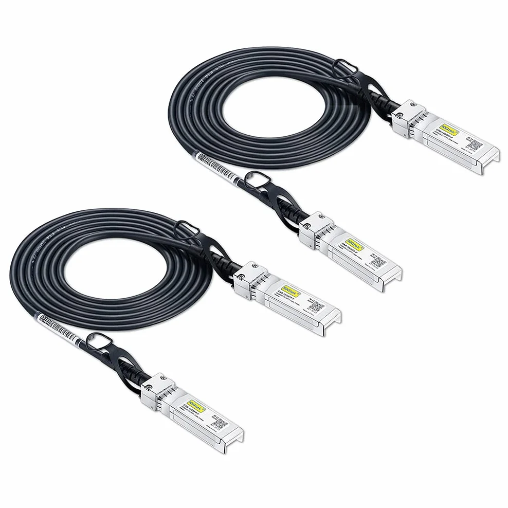 [2 Pack] SFP+ DAC Twinax Cable 2-Meter(6.5ft), 10G SFP+ to SFP+ Direct Attach Copper Patch Passive Cable for Cisco SFP-H10GB-CU2M, Ubiquiti UniFi, TP-Link, Netgear, D-Link, Zyxel, Mikrotik and More