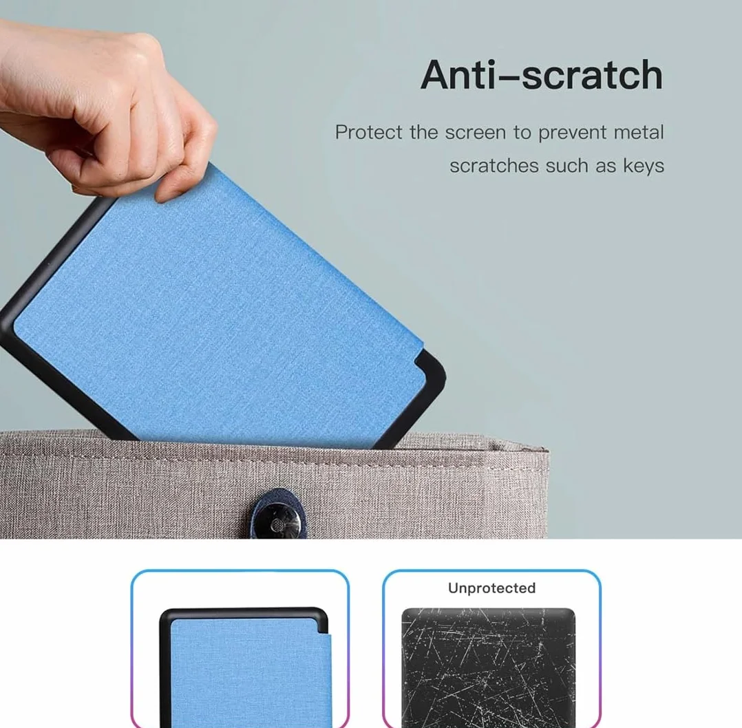 Etui do Kindle Paperwhite 12. generacji 2024 i Colorsoft Signature Edition Auto Sleep Wake z paskiem na rękę (czarny)