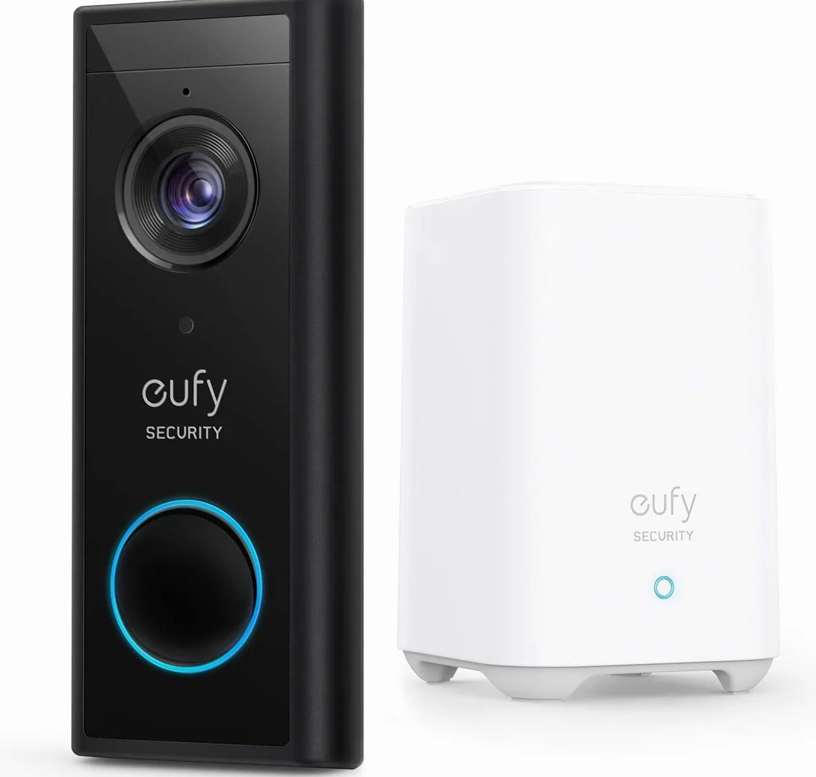 eufy Security Bezprzewodowy dzwonek wideo Doorbell S220 (z baterią) z HD 2K, bez miesięcznej opłaty, wbudowana sztuczna inteligencja do wykrywania ludzi, dwukierunkowy dźwięk(odnowiona)