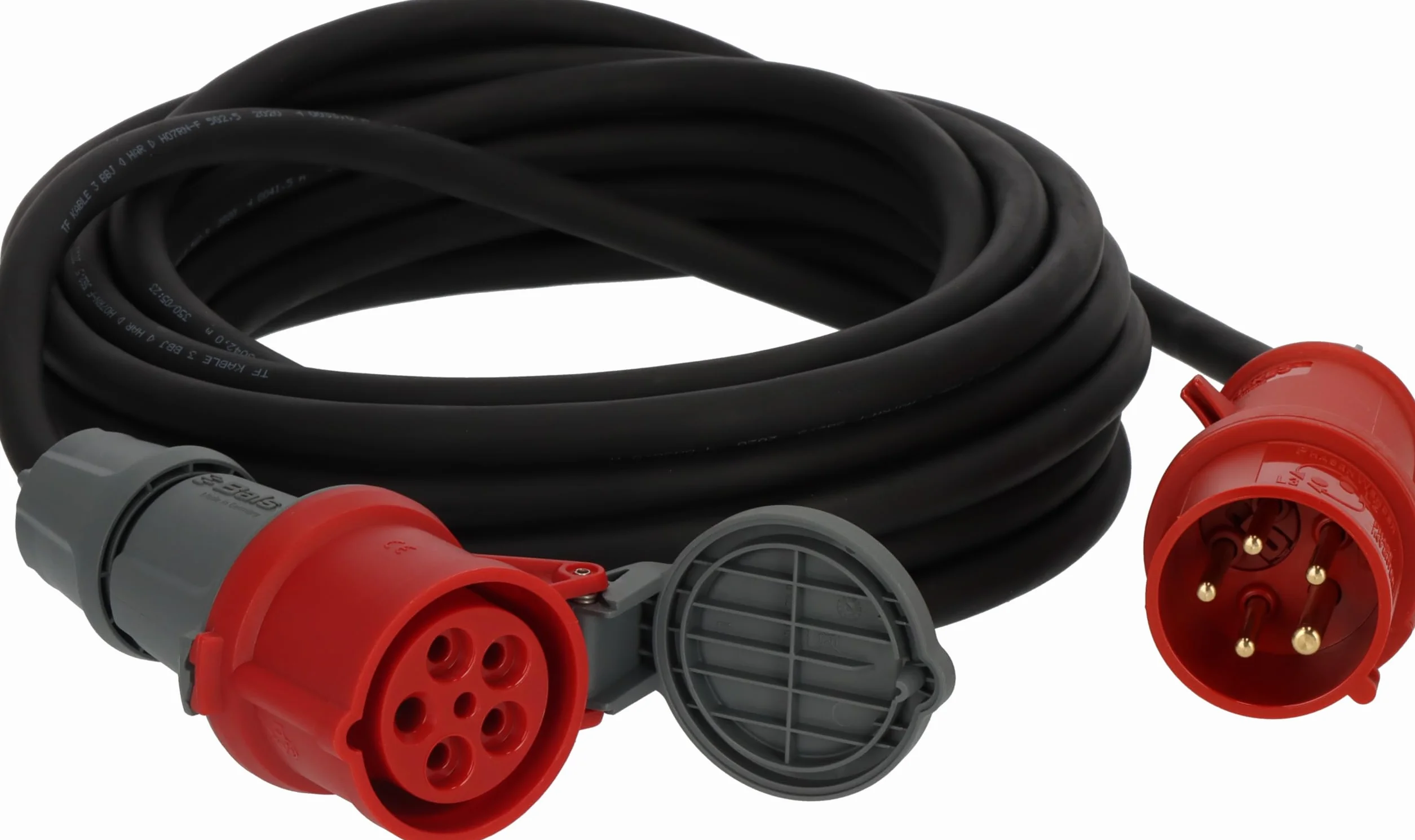 Brennenstuhl Professional Przedłużacz CEE z przetwornikiem fazy IP44 (10m kabel, H07RN-F 5G2,5, 5-biegunowy z przetwornikiem fazy CEE i sprzęgłem, do użytku zewnętrznego IP44, Made in Germany) czarny
