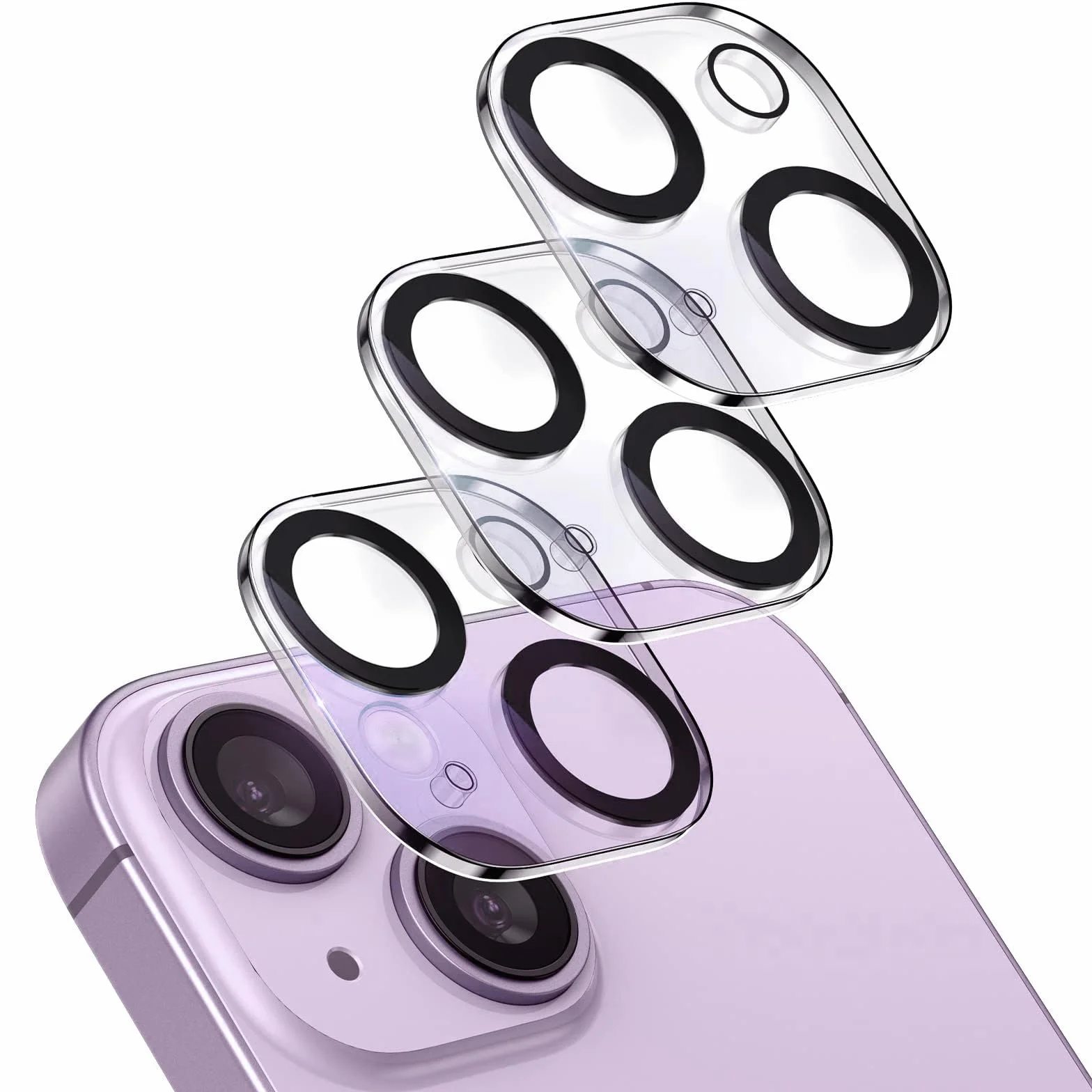 Szkło ochronne na aparat iPhone 15/15 Plus twardość 9H HD przezroczyste