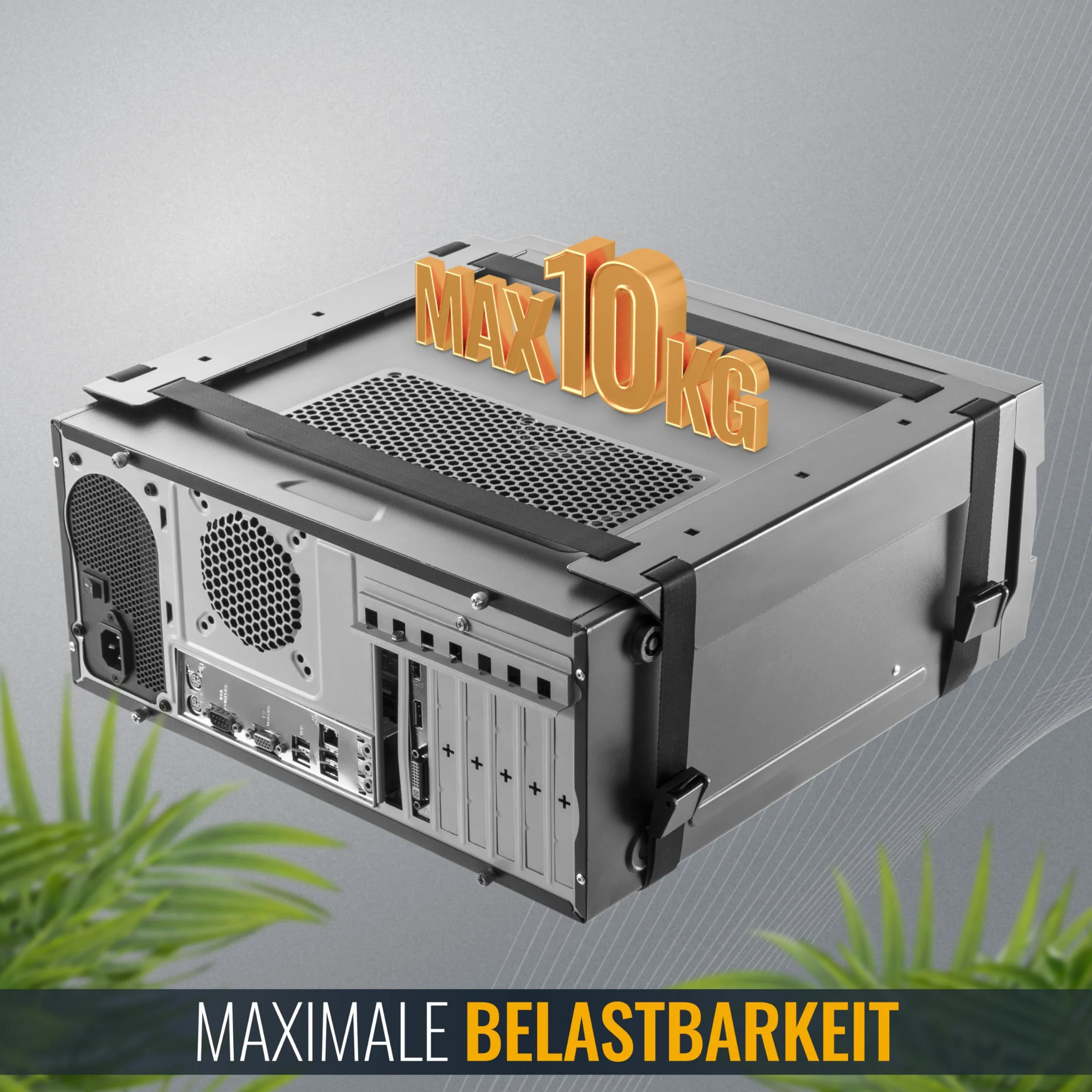 RICOO Uchwyt na komputer do montażu pod biurkiem, do montażu pod komputerem, TRH-11, CPU, do 10 kg, stojący/leżący, pod stojakiem, do montażu w pionie/poziomie