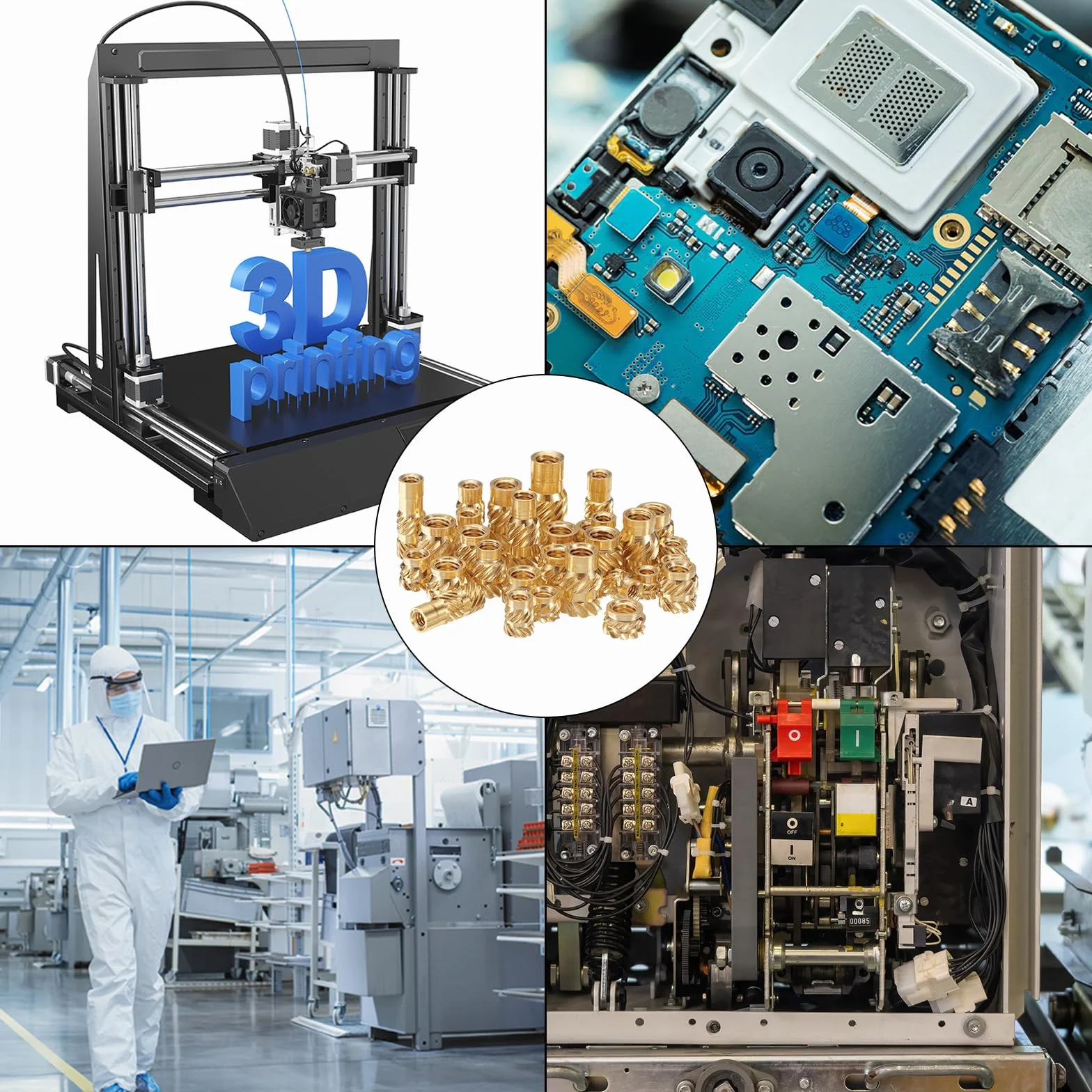 QUARKZMAN 100 sztuk M3 wkładki gwintowane z mosiądzu na gorąco M3x3mm, OD 5mm radełkowane nakrętki wtykowe, druk 3D mosiężne nakrętki żeńskie wkładki gwintowane