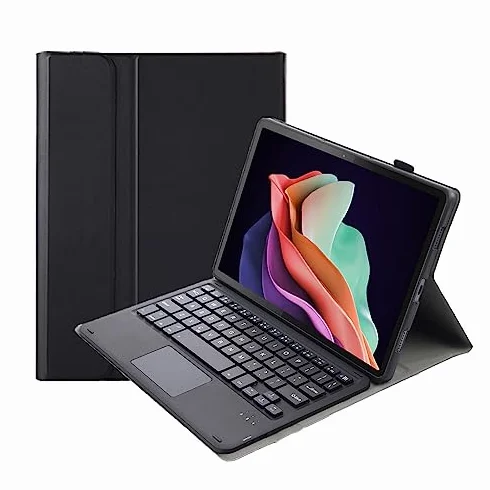Etui na klawiaturę z Gładzikiem Bluetooth do Tab P11 2. Generacji/Pad Plus 2023 11,5 Cala, Odłączany futerał (BLACK)