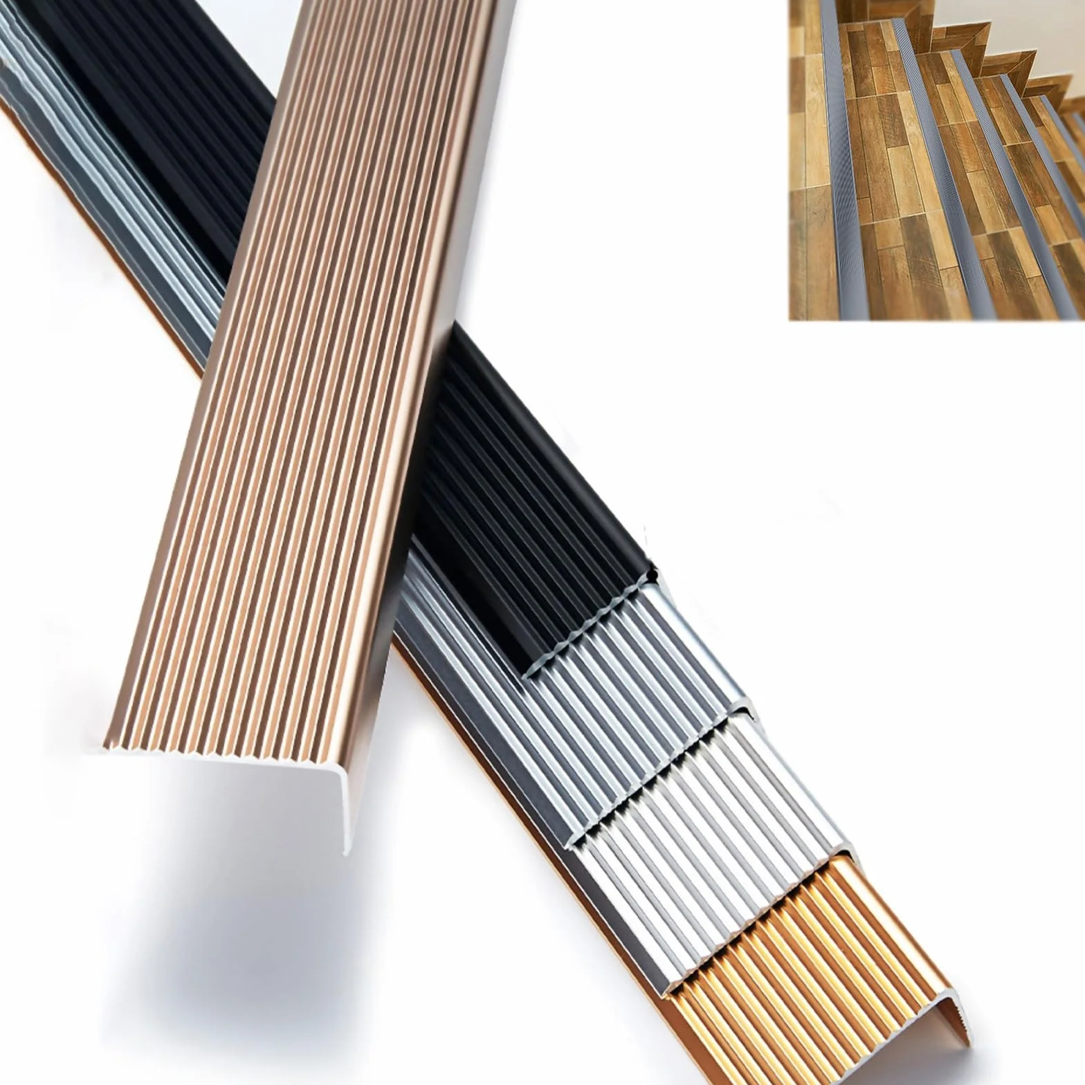 Aluminium ir Nosing Ed Metalowe listwy wykończeniowe do drewna irs o kącie 90° antypoślizgowe i wodoodporne na zewnątrz wewnątrz (fioletowe d 90 cm dł. 70 mm x 30 mm)