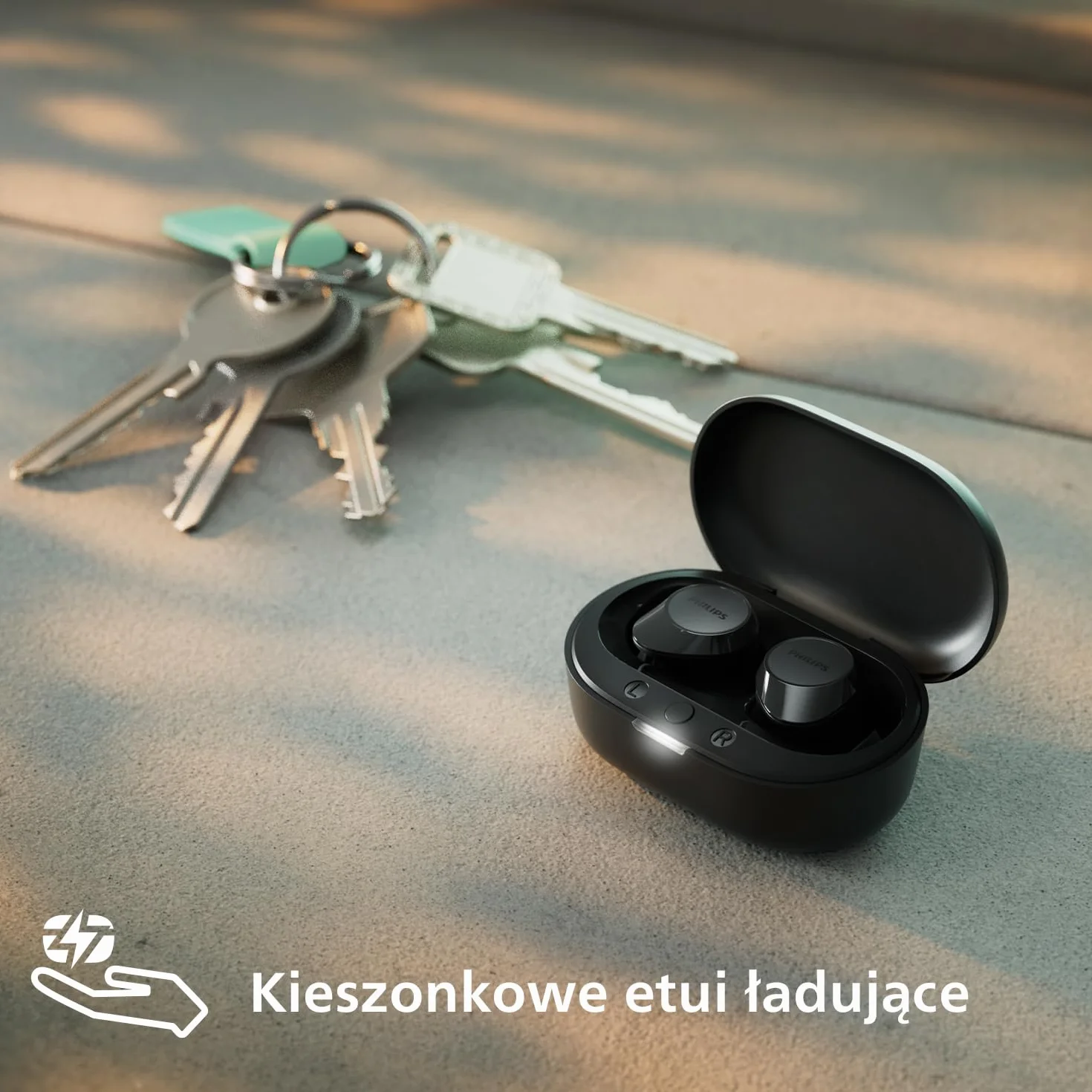 Philips TAT1209BK True Wireless Słuchawki Douszne Bluetooth Czarne In Ear
