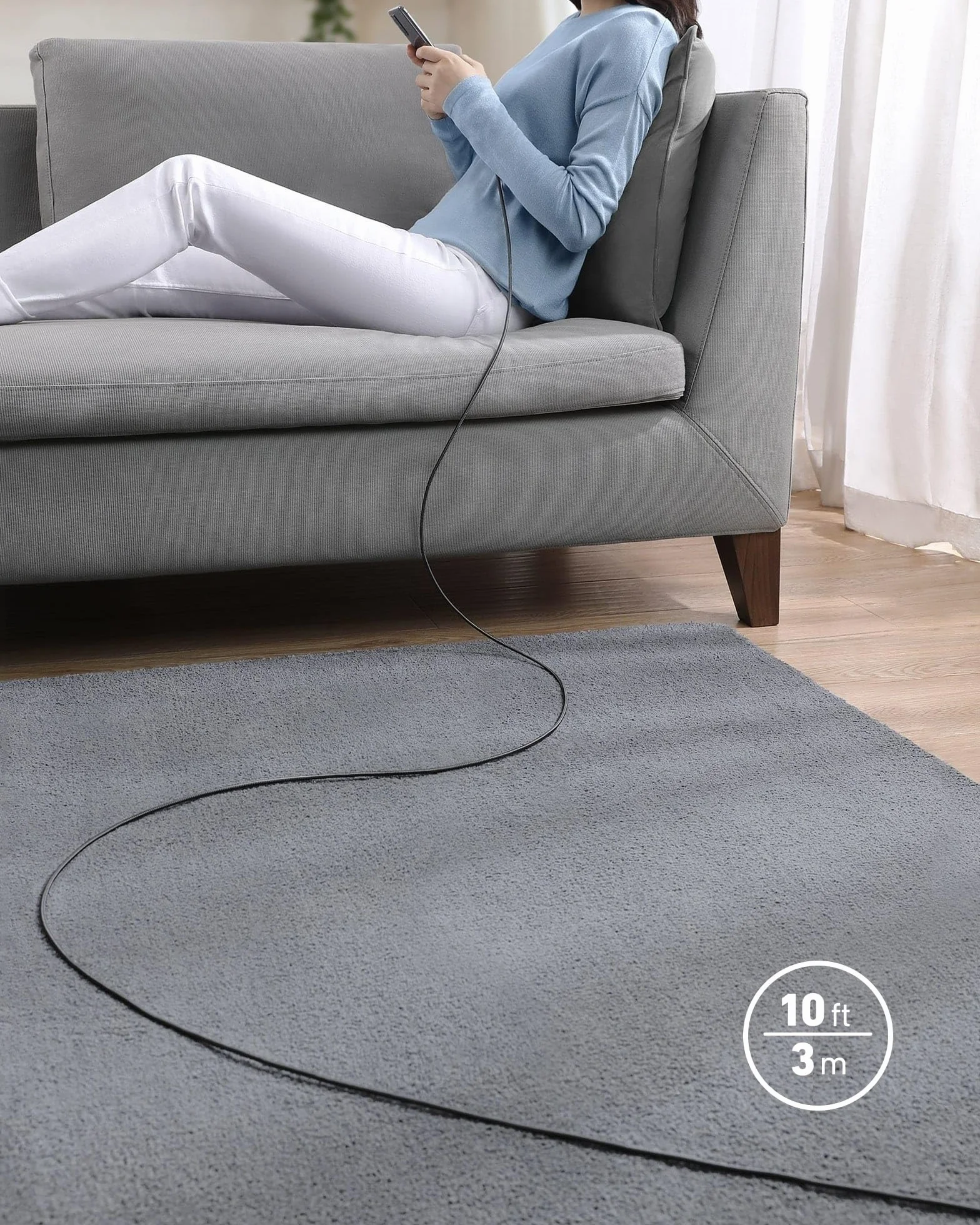 Anker Kabel USB-C na USB-C 100 W 3 m szybkie ładowanie czarny