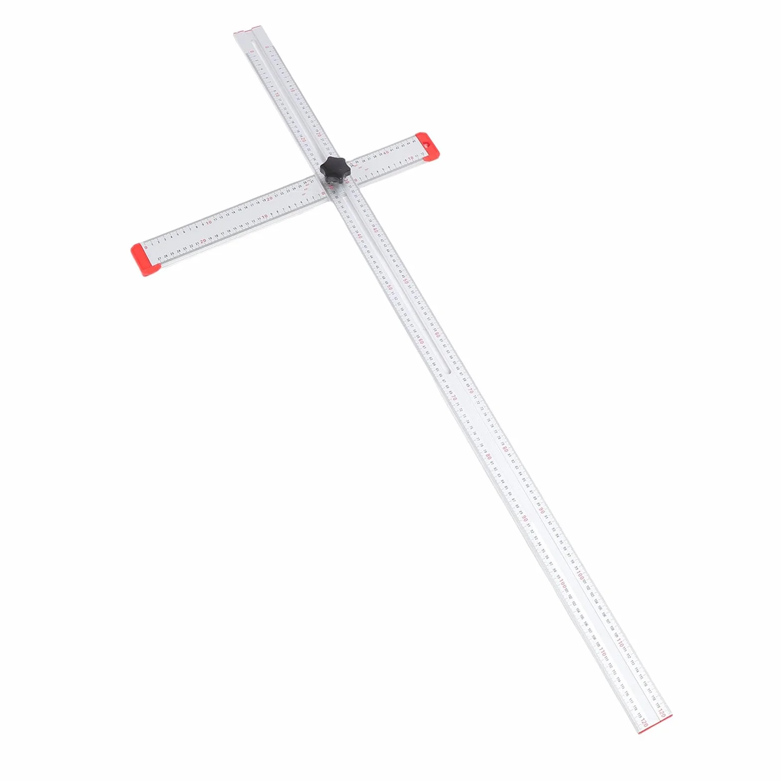 Asixxsix Kątownik do Płyt Gipsowo-kartonowych, 120 Cm, Regulowana długość i Kąt 0-90 Stopni, Aluminiowa Linijka Pomiarowa ze skalą dwukierunkową, do Układania, Majsterkowania