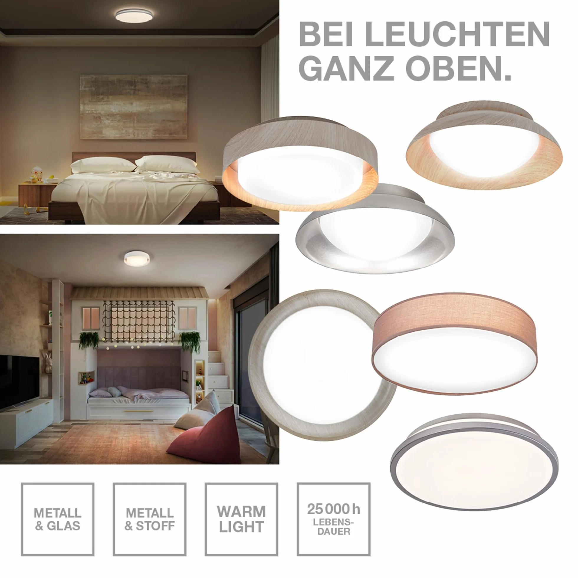 OSRAM Lampa sufitowa ORBIS PARIS 480mm, biała, trzonek 3XE27, możliwość wyposażenia w inteligentną lampę, wysokiej jakości, nowoczesny design, z tekstylnym kloszem, odpowiednia do wnętrz, okrągła, | Orbis Paris, oświetlenie wewnętrzne ścienne, białe, śred