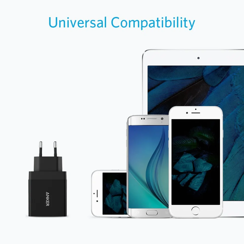 Anker 24W 2-Port USB Charger PowerIQ Technology