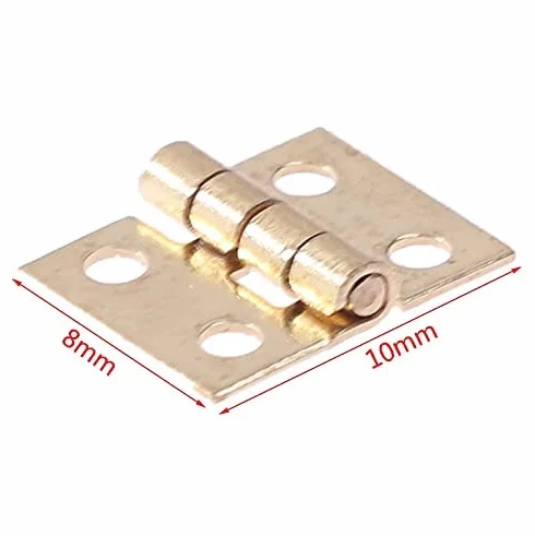 Zawias, 20 sztuk/partia M-INI Szafka meblowa okucia dekoracyjne Małe drzwi do pudełka na biżuterię Materiał mebli 8 mm 10 mm (kolor: z nakrętką)