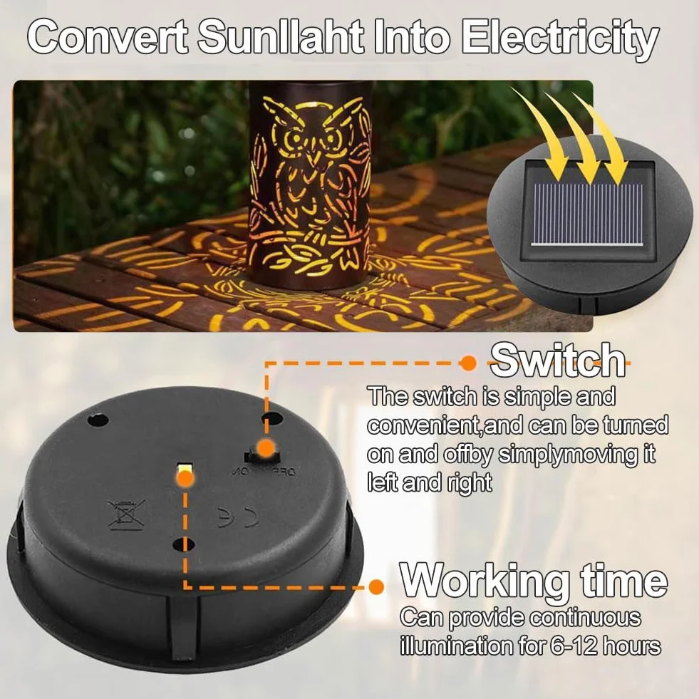 Lampy solarne, części zamienne, 2 x śred. 8 cm, lampa solarna z jasnymi diodami LED, do lamp ogrodowych, wiszących latarni, ogrodu, tarasu, chodnika