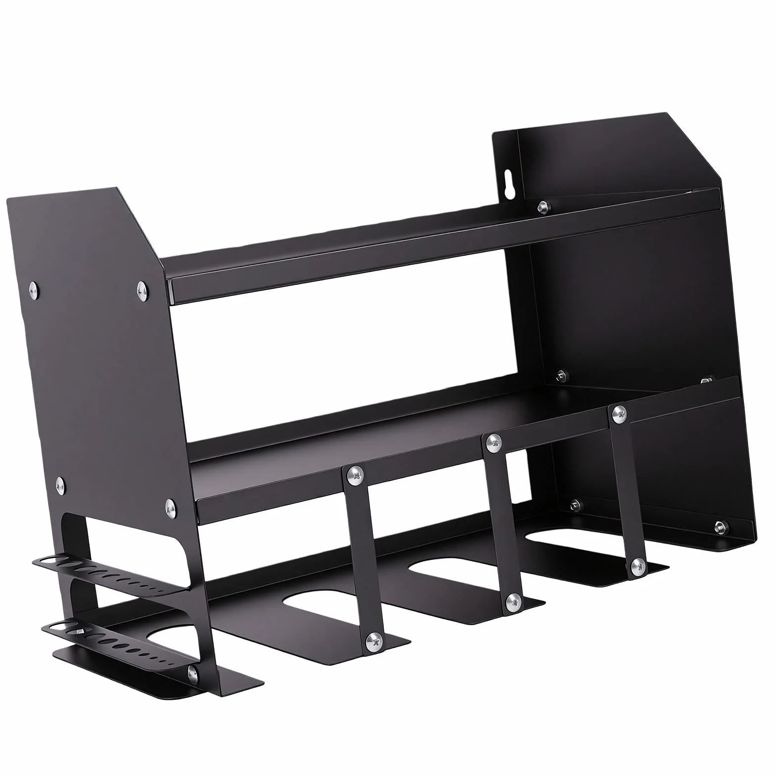 Generic Organizer na Elektronarzędzia do Montażu na ścianie Wytrzymały Metalowy Stojak do Przechowywania Narzędzi ze stacją ładującą Garażu Warsztatowego Pojemność 280 Funtów