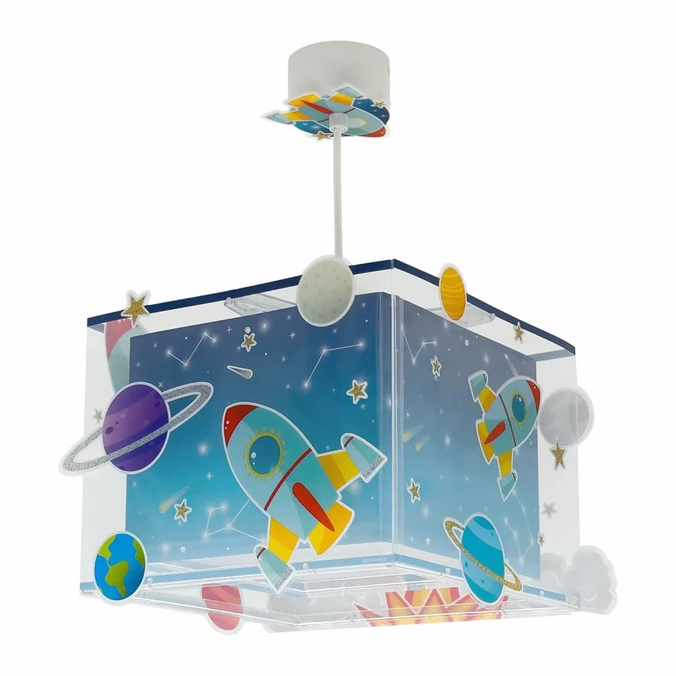 Dalber Children's Pendant Light Rocket Room Rocket Solar System