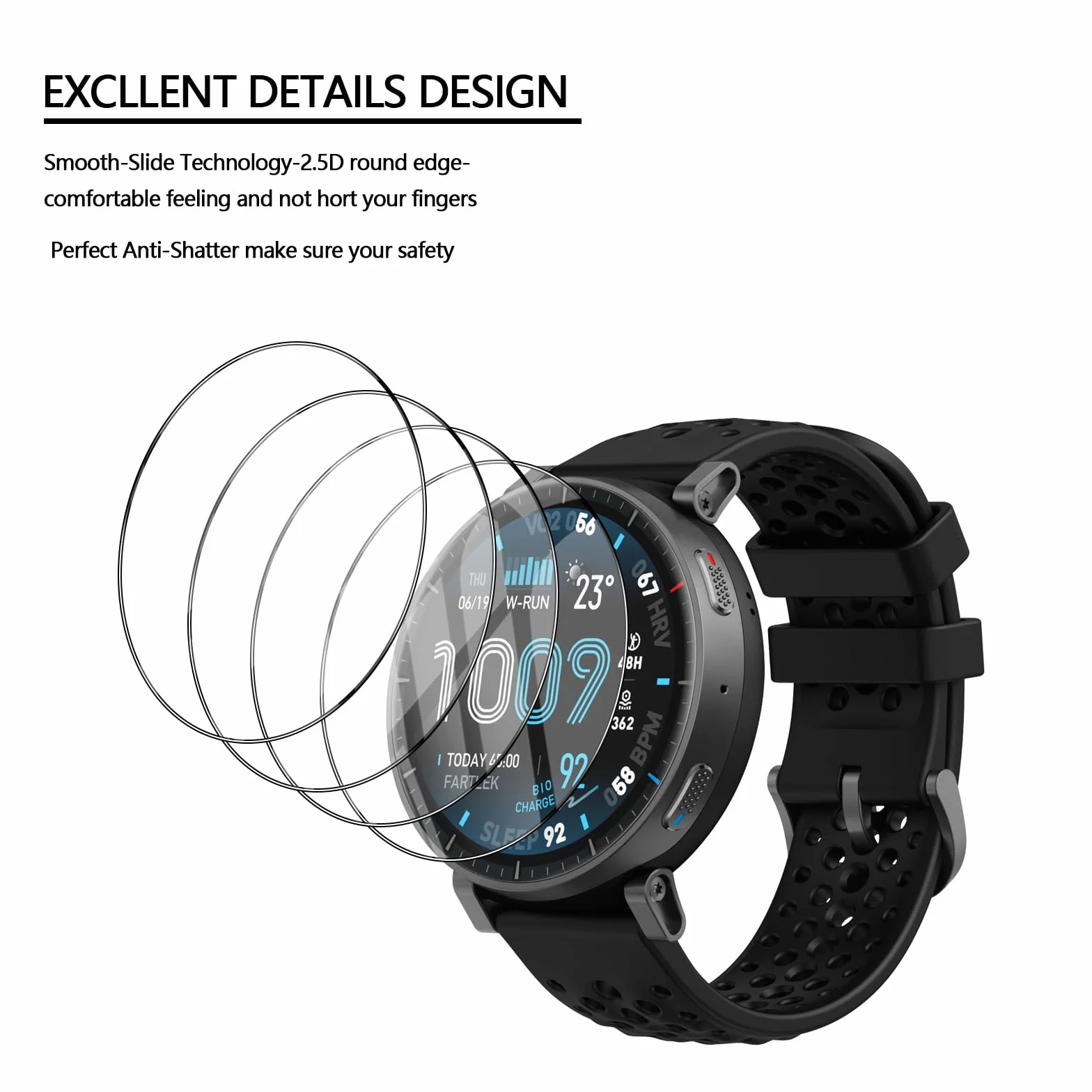 Ochraniacz ekranu do Amazfit Active MAX 4-pak TPU folia ochronna