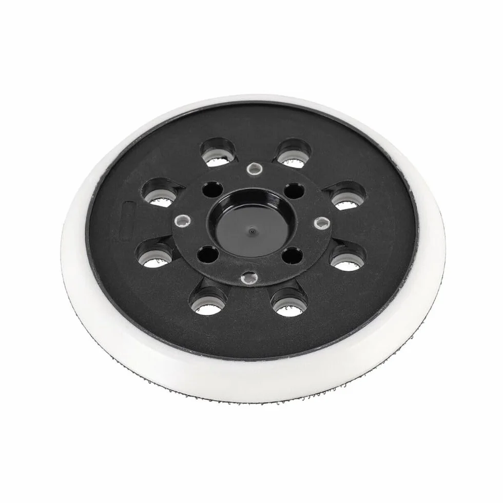 5 x Trade-Shop rzep 8+4-otworowy talerz szlifierski/talerz mocujący/talerz podporowy 125 mm, kompatybilny ze szlifierkami mimośrodowymi Bosch zamiennik 2 609 004 175