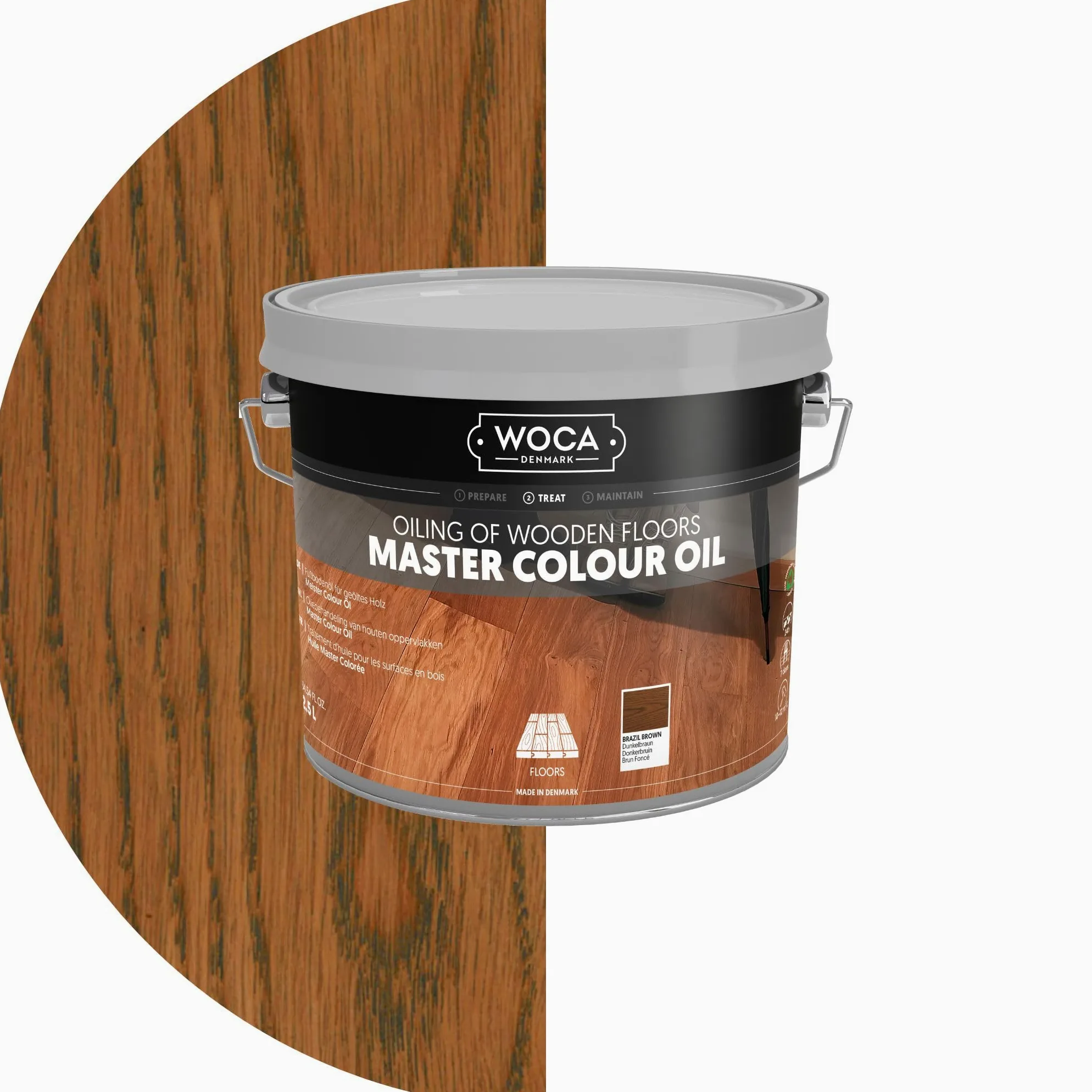 WOCA Olej mistrzowski 2,5 l, 1 sztuka, ciemnobrązowy, 530225AA