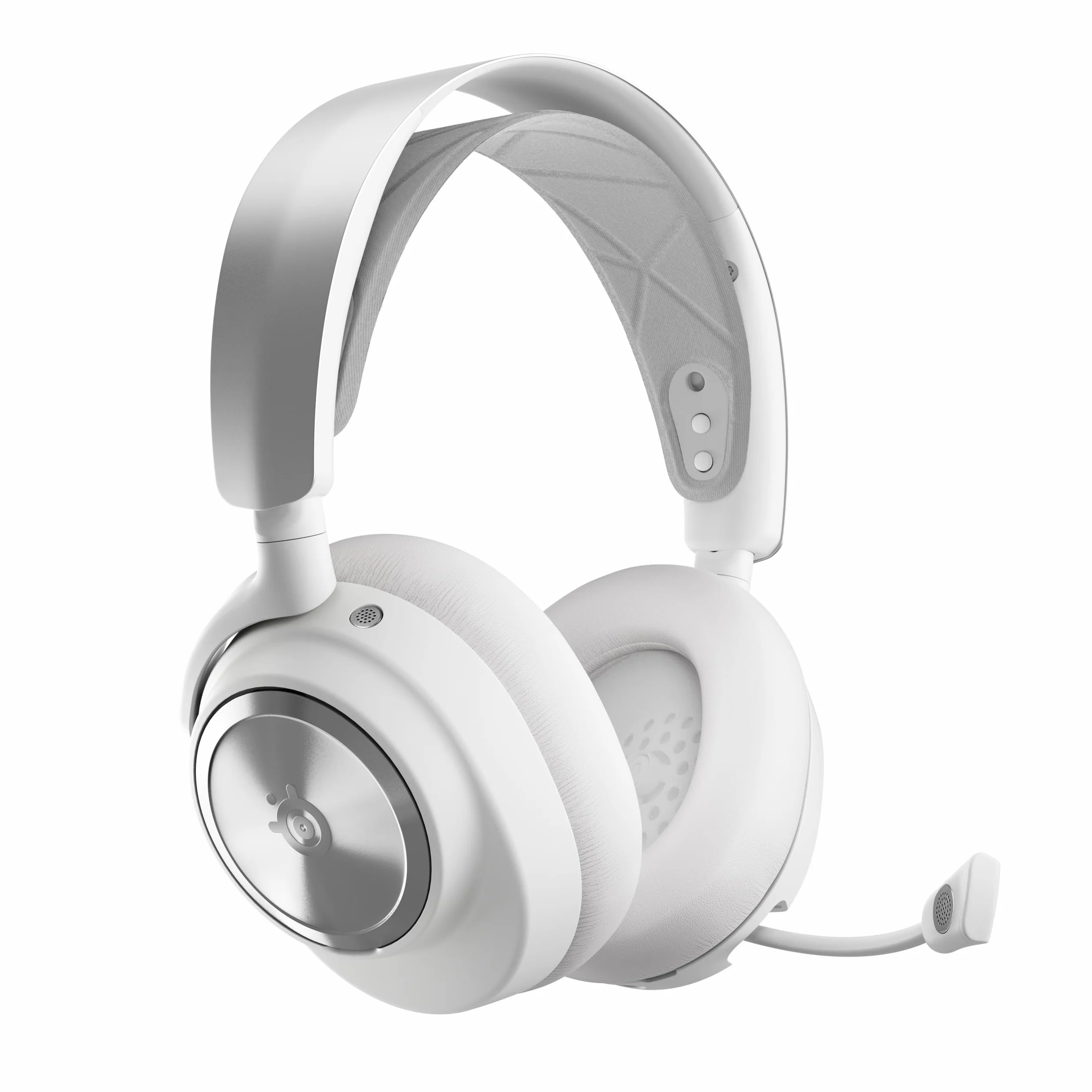SteelSeries Arctis Nova Pro Wireless - wieloplatformowe bezprzewodowe słuchawki do gier - neodymowe przetw.magn. - ANC - Infinity Power System - mic ClearCast 2 gen. - PC, PS5, Switch, telefon - Białe