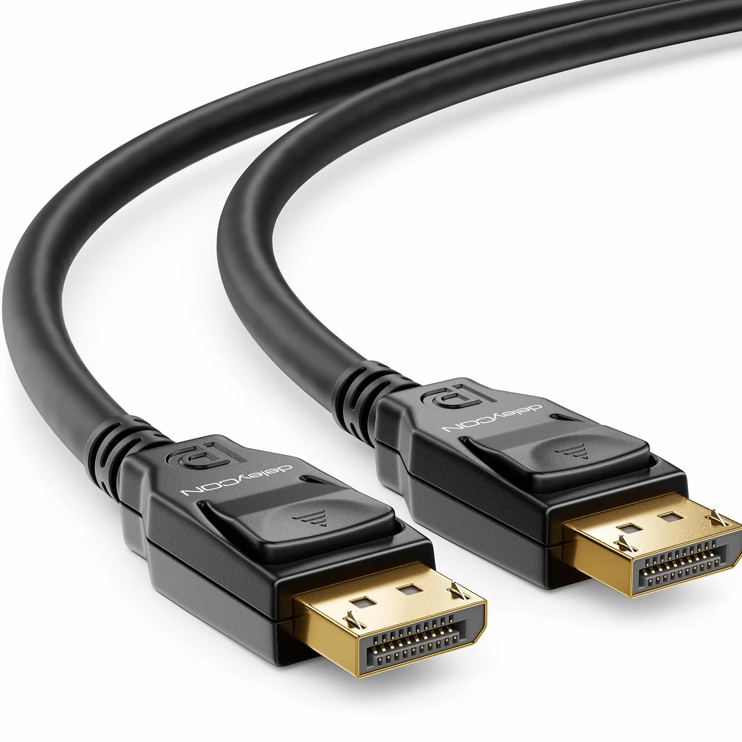 deleyCON 3,0m Kabel DisplayPort 8K 1.4 Czarny do Monitorów Gamingowych 360Hz HBR3 DSC HDR10