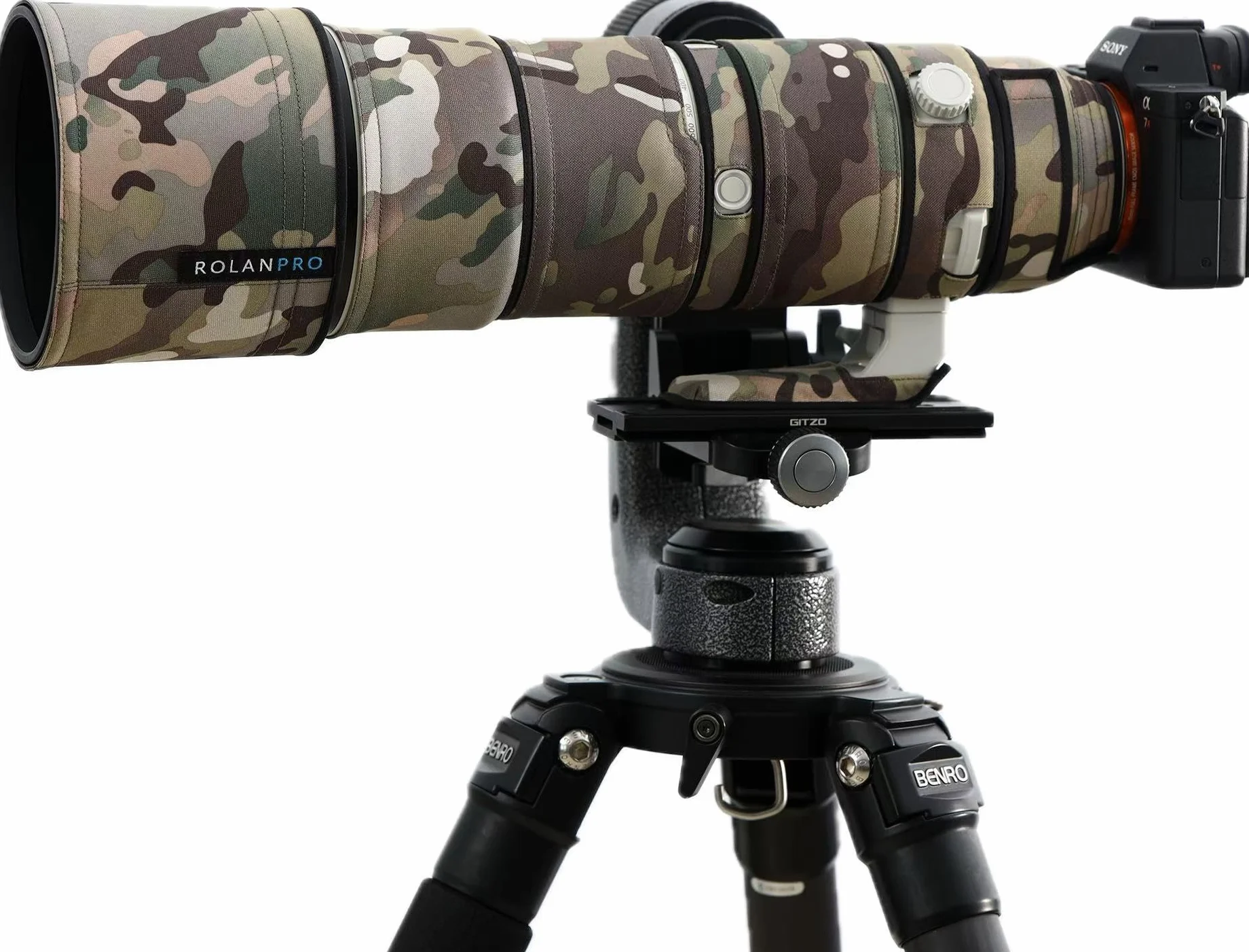 Rolanpro Osłona obiektywu kamuflażowa do Sony FE 200-600 mm F5,6-6,3 G OSS wodoodporna