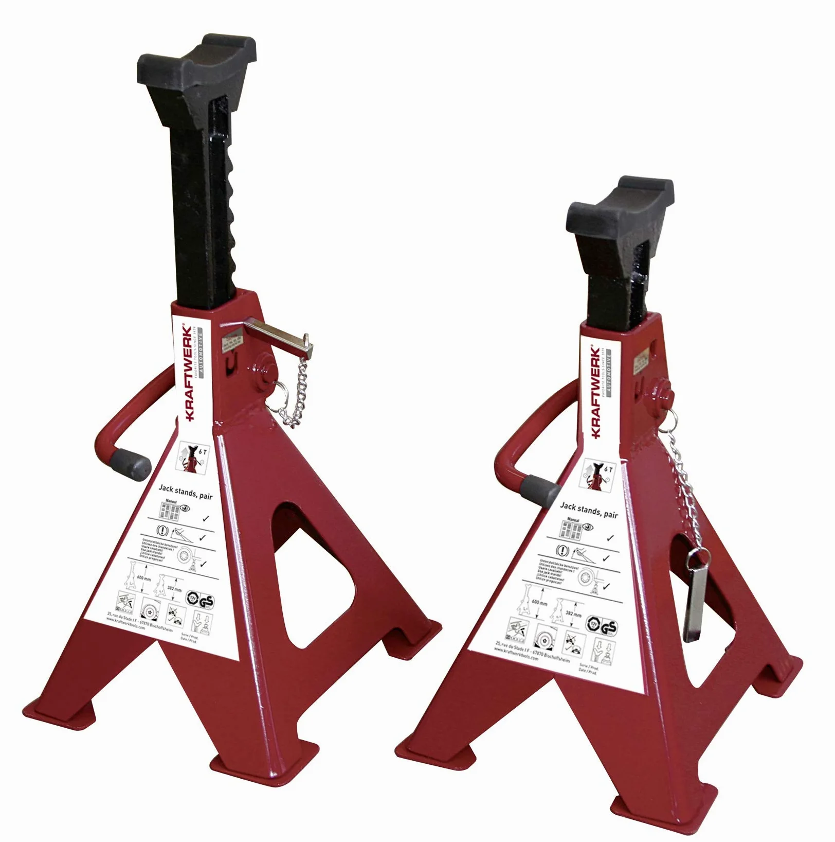 Kraftwerk 38106 stojak warsztatowy 6 t, para 382-600 mm