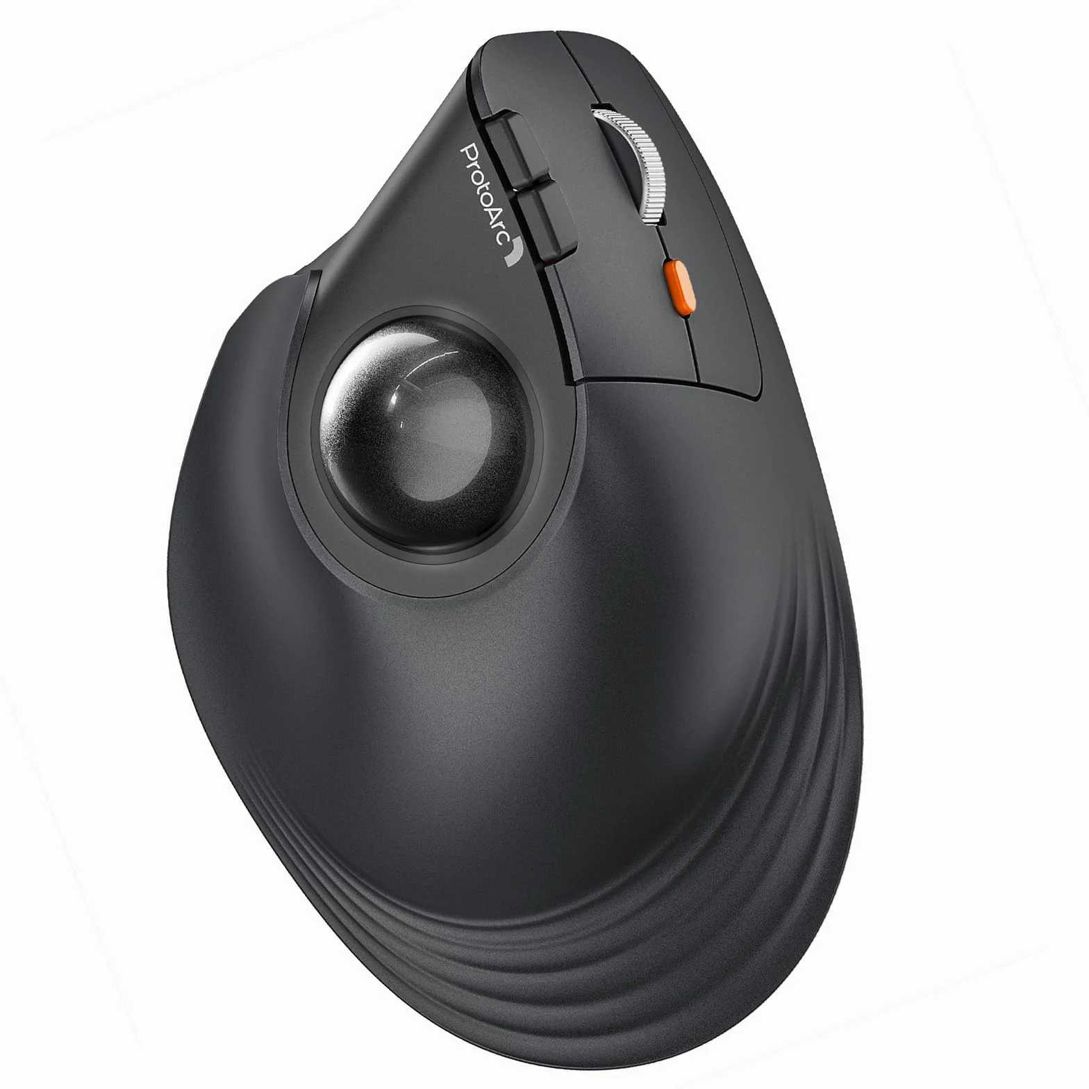 ProtoArc pionowa bezprzewodowa mysz trackball, EM05 Bluetooth ergonomiczna mysz rolkowa akumulatorowa do komputera laptopa, mysz kciukowa, 3 połączenia urządzeń, kompatybilna z iPadem, Mac, PC z