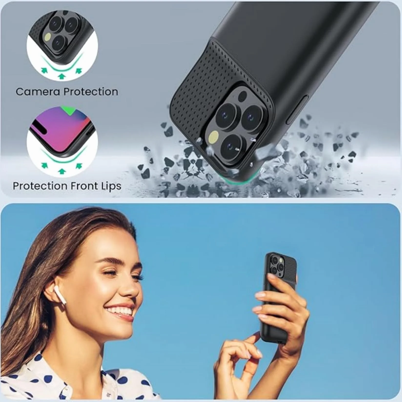 Etui na baterię do iPhone 14 Plus/14 Pro Max/13 Pro Max, 8600 mAh, etui do ładowania, dodatkowy akumulator, zdejmowany przenośny pokrowiec na telefon komórkowy, powerbank, etui do iPhone 13