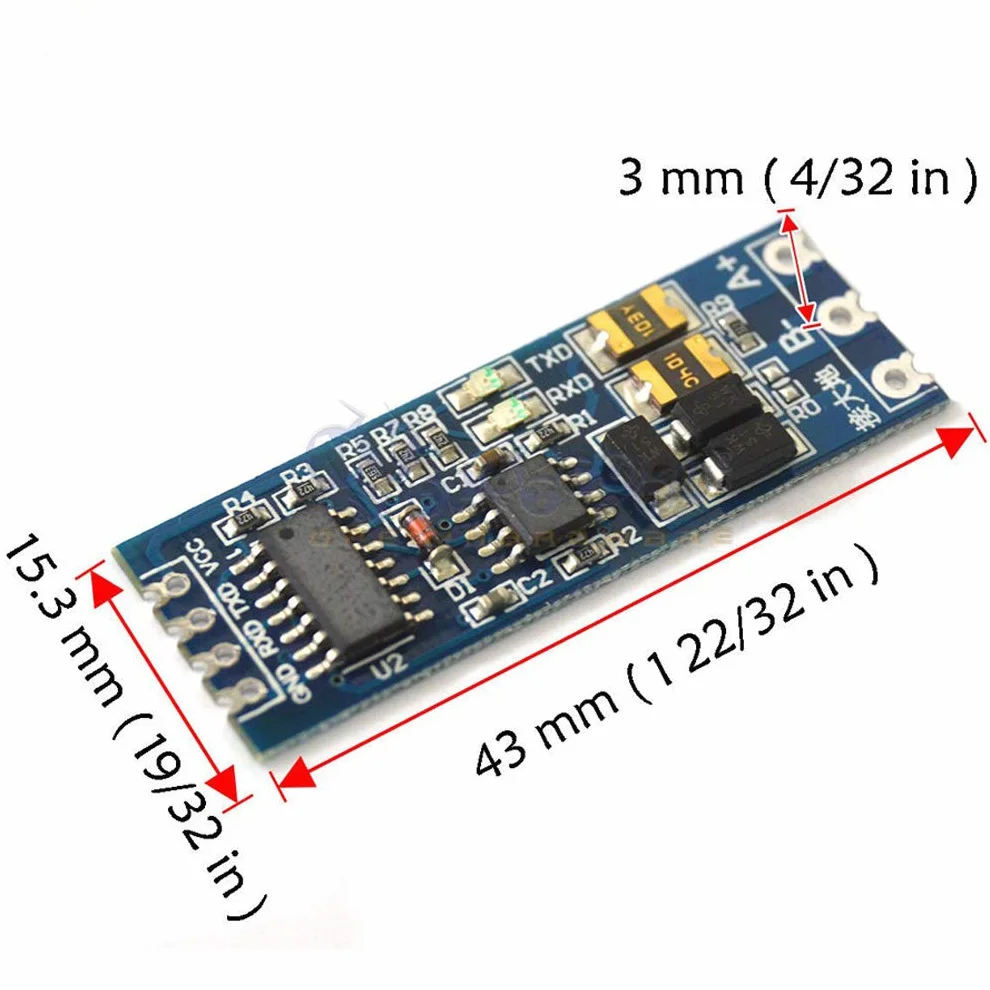Hailege 5 szt. TTL do RS485 485 UART seria urządzeń wzajemnych automatyczna kontrola przepływu UART do RS485 konwerter RS485 do TTL