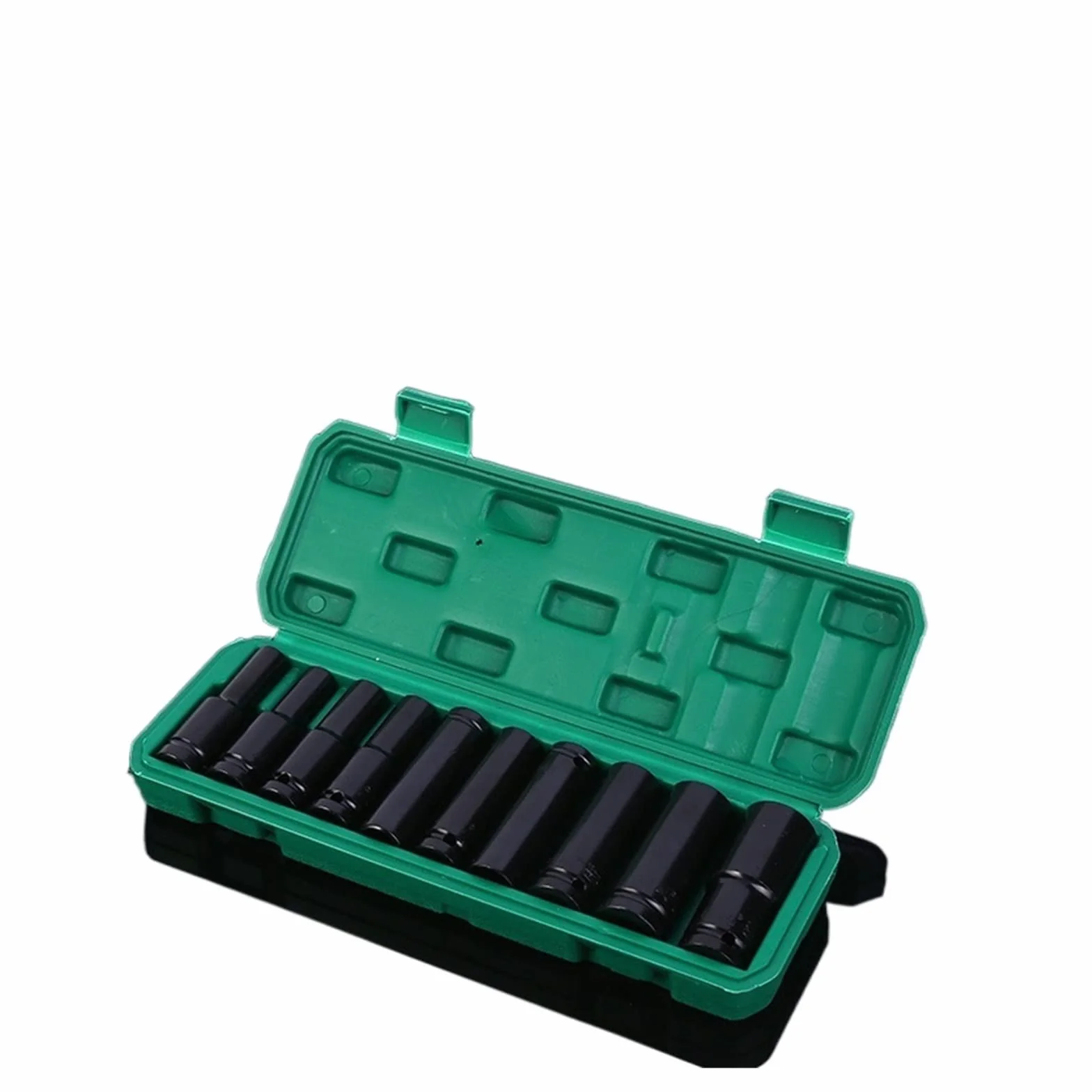 Organizator kluczy 10 sztuk 8-24mm 1/2" napęd głęboki zestaw nasadek udarowych Heavy Duty metryczne narzędzie garażowe do adaptera klucza zestaw narzędzi ręcznych zestaw kluczy