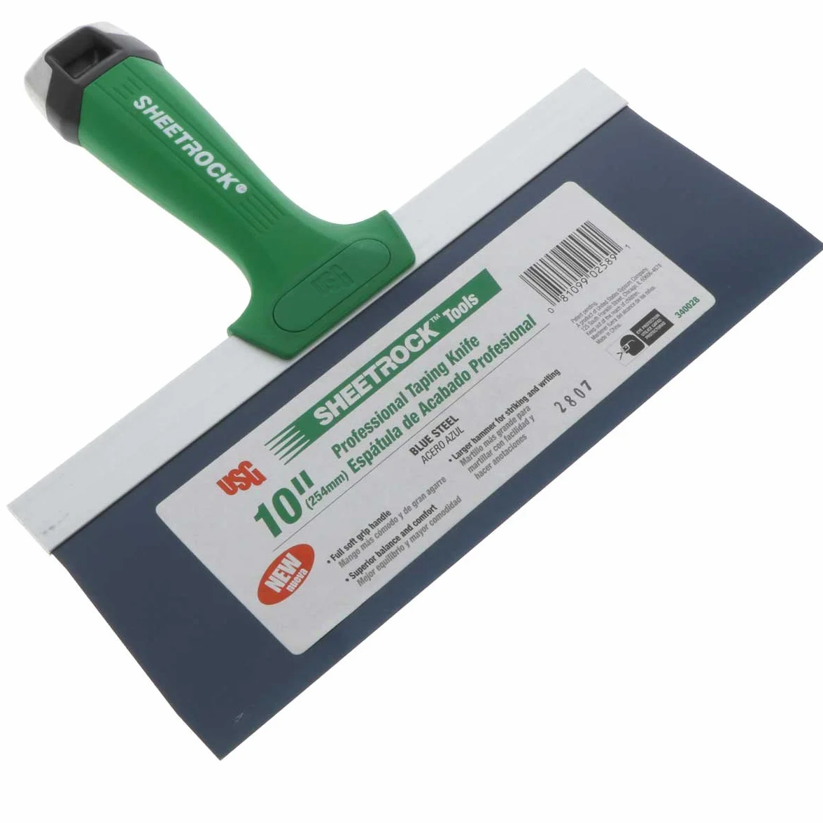 USG Sheetrock Pro Series Nóż do taśmowania płyt gipsowo-kartonowych Blue Steel z uchwytem typu Matrix + bezpłatny mieszalnik do masy szpachlowej