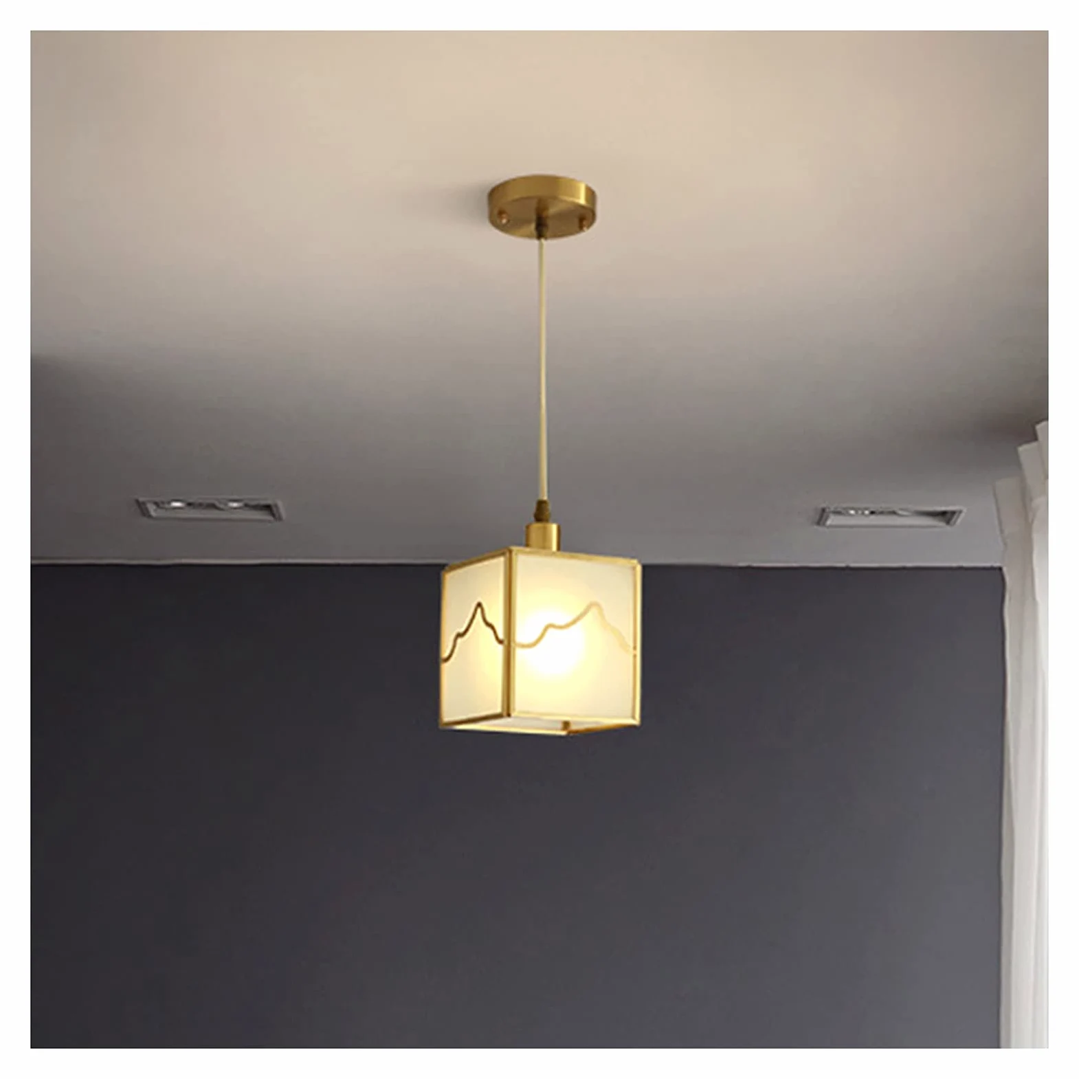 Żyrandole LED, żyrandole Żyrandole LED Osobowość twórcza Postmodernistyczne badania domowe Restauracja Sypialnia Lampki nocne Szkło miedziane Kawiarnia Sklep odzieżowy Luksusowe Złote lampy z