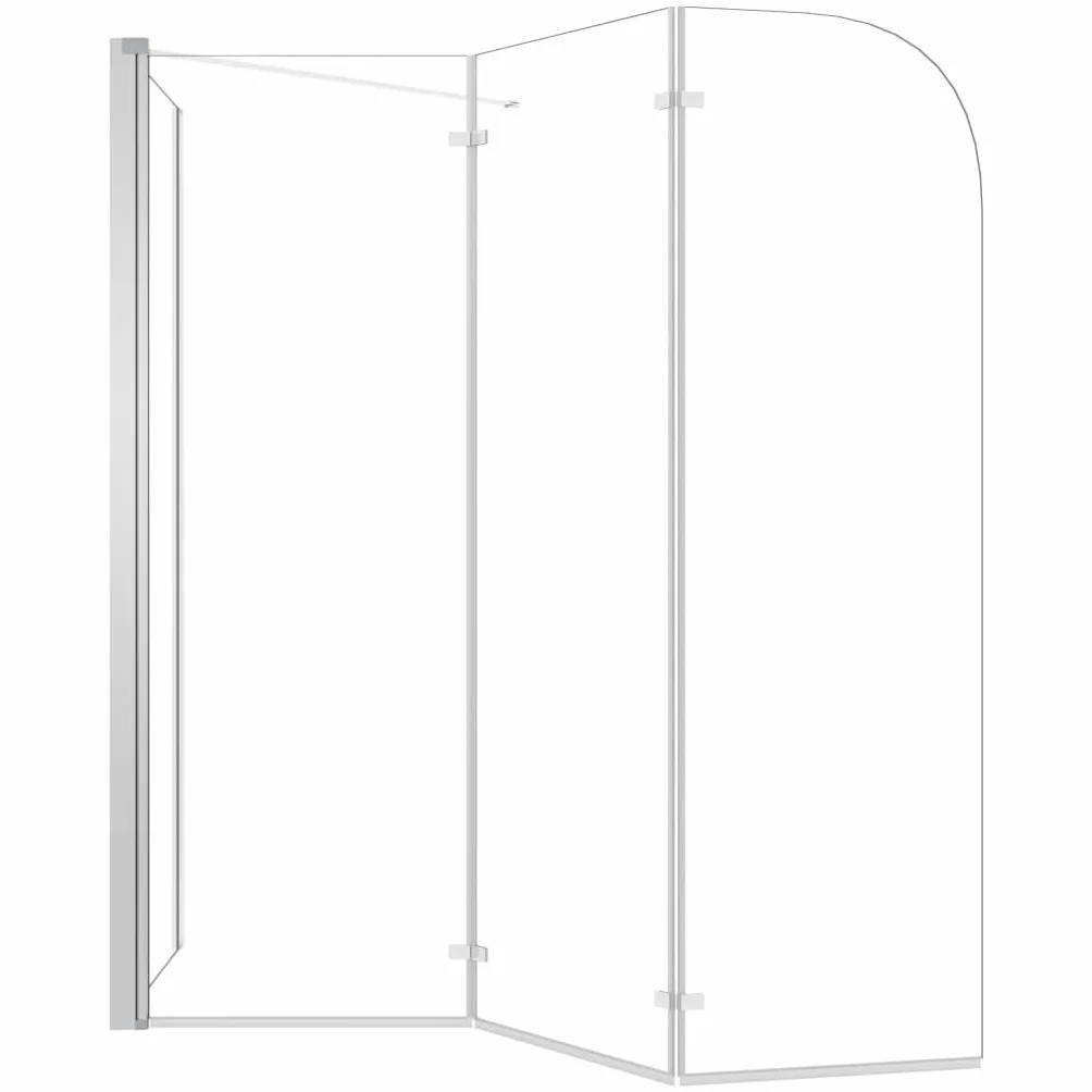 Kabina prysznicowa z hartowanego szkła 3 mm z profilami aluminiowymi przezroczysta 120 x 69 x 130 cm składana konstrukcja do ochrony przed pryskaniem w łazience