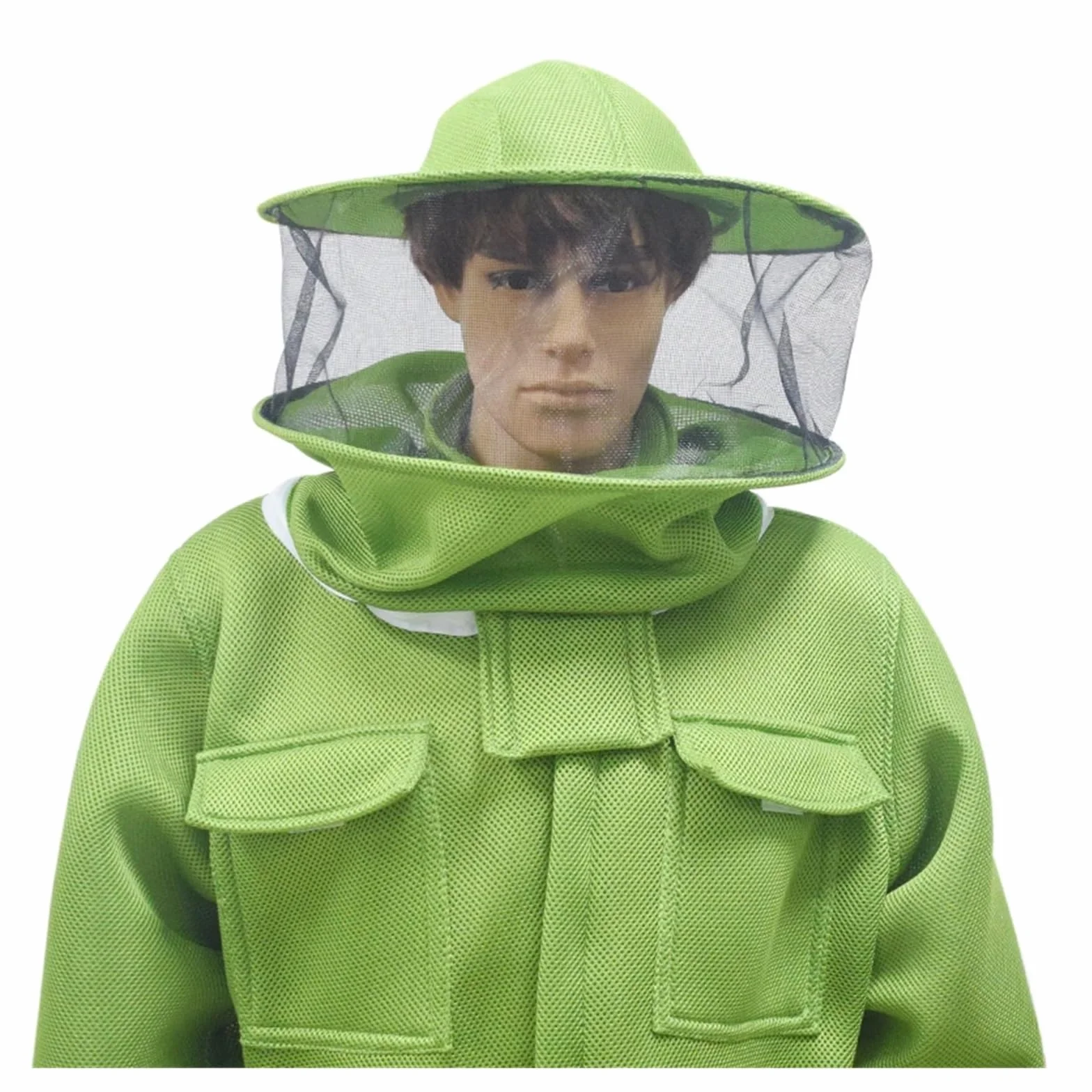 Odzież pszczelarską, Kombinezon ochronny pszczelarski z welonem 3D Air Cotton, wielokolorowy, wiele rozmiarów(Fencing Hat Orange,XL)