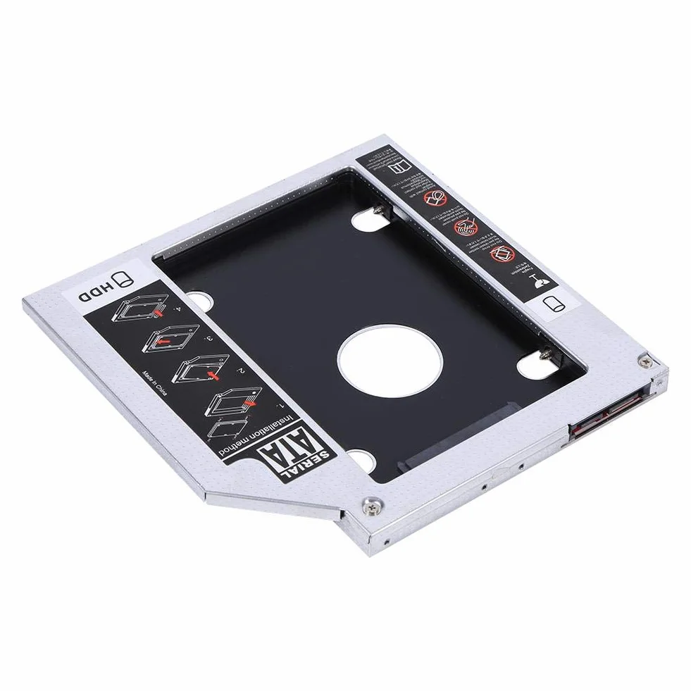 Cuifati 9,5 mm SATA SSD HDD dysk twardy taca uniwersalna adapter Bay optyczny do laptopa