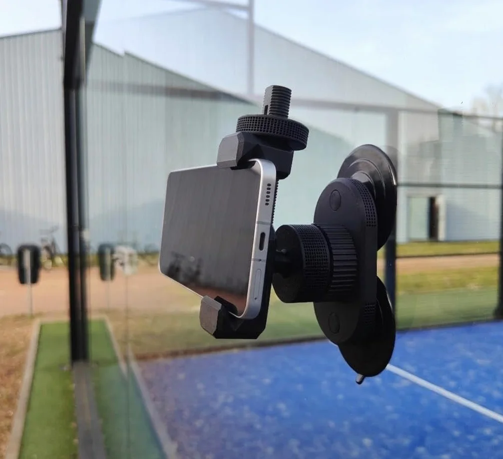 Uchwyt na telefon Padel z przyssawką obracany 360° uniwersalny do nagrywania wideo iPhone Samsung