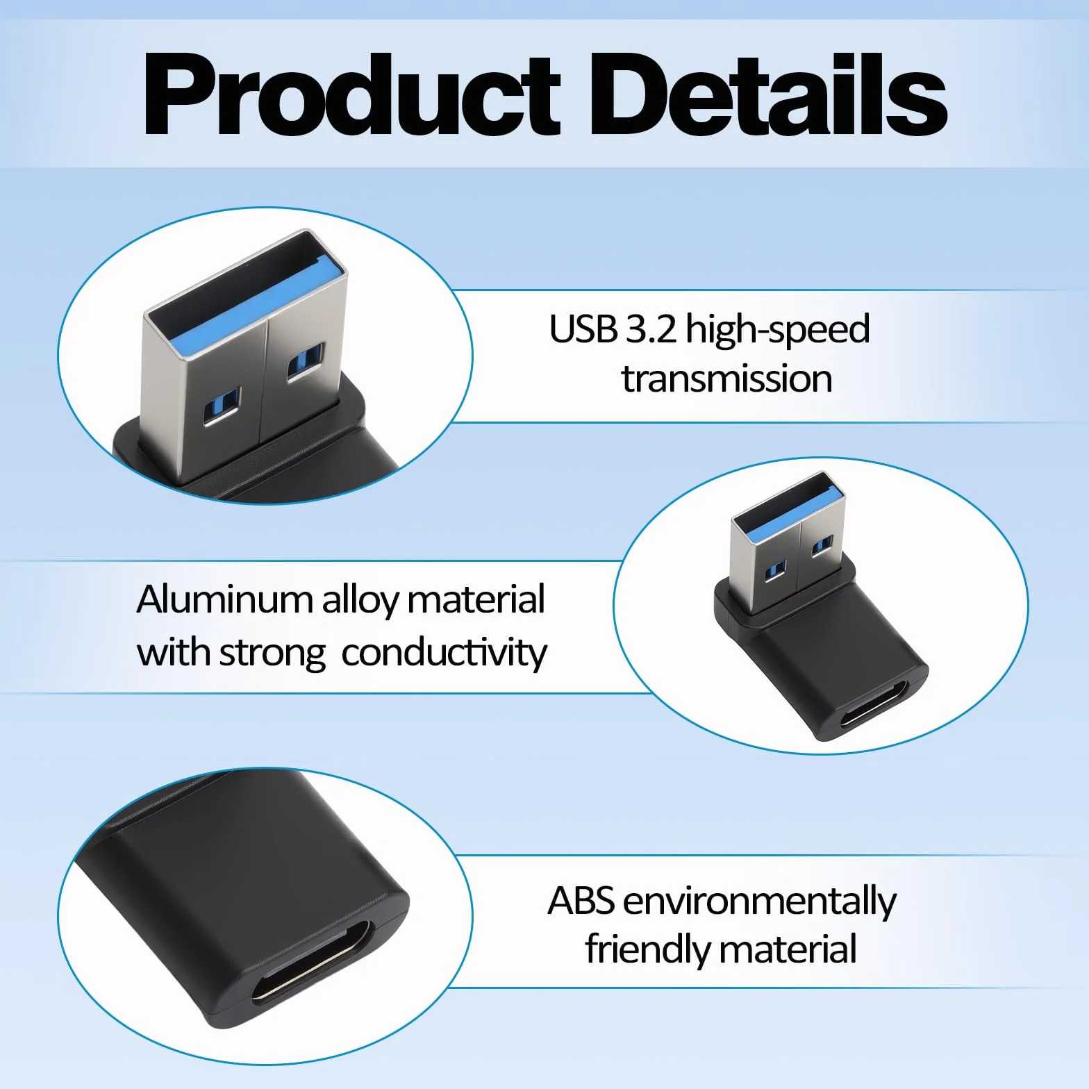 LOLANIUT Adapter USB C na USB 3.0 OTG 90 stopni 2 sztuki