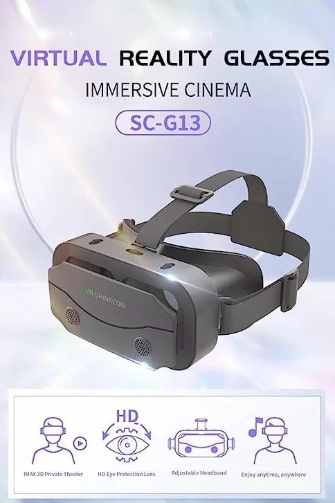 Okulary VR do telefonu komórkowego z pilotem zdalnego sterowania, 3D VR, okulary do wirtualnej rzeczywistości, do komputerów stacjonarnych, ochrona przed niebieskim światłem, pasuje do iPhone i