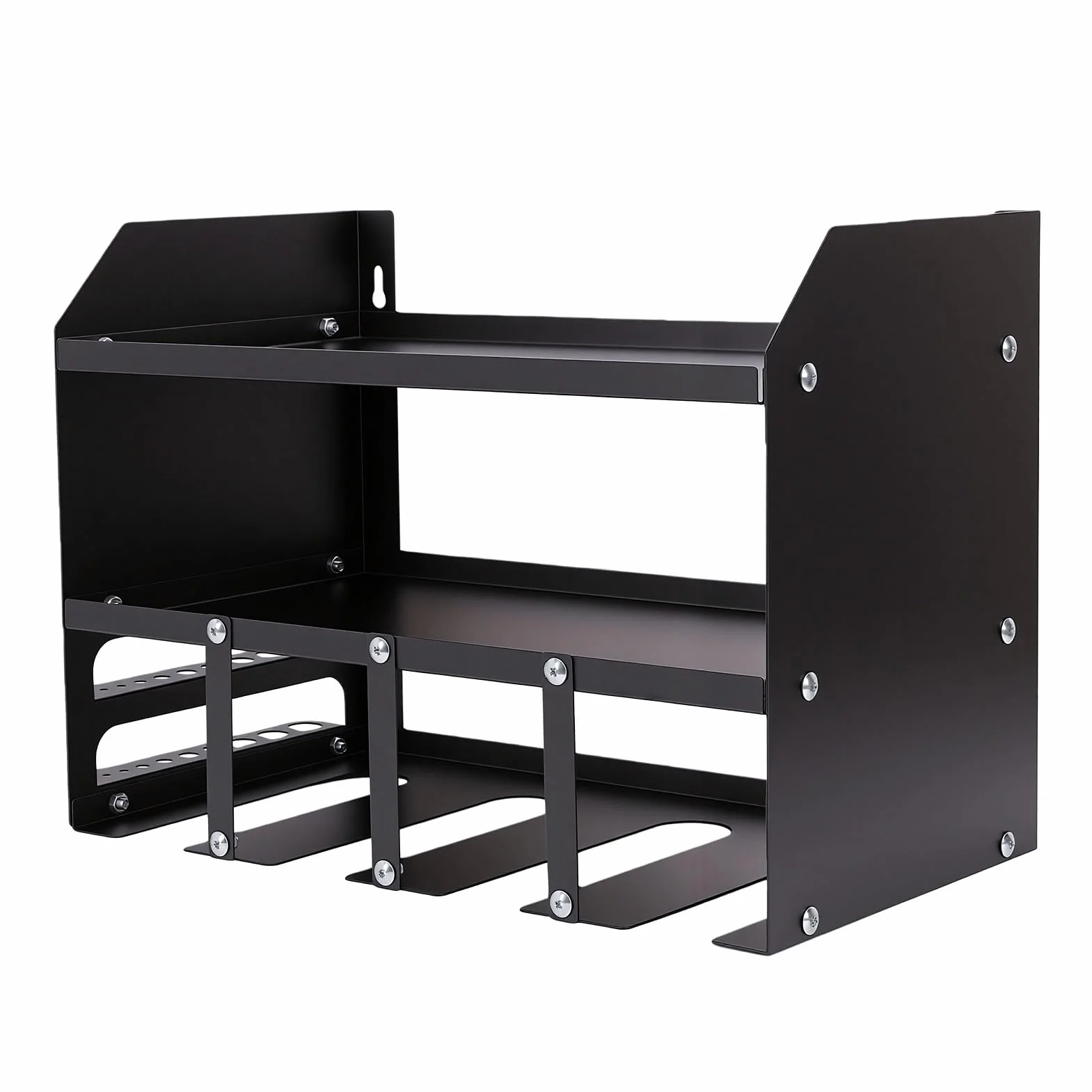 Generic Organizer na Elektronarzędzia do Montażu na ścianie Wytrzymały Metalowy Stojak do Przechowywania Narzędzi ze stacją ładującą Garażu Warsztatowego Pojemność 280 Funtów
