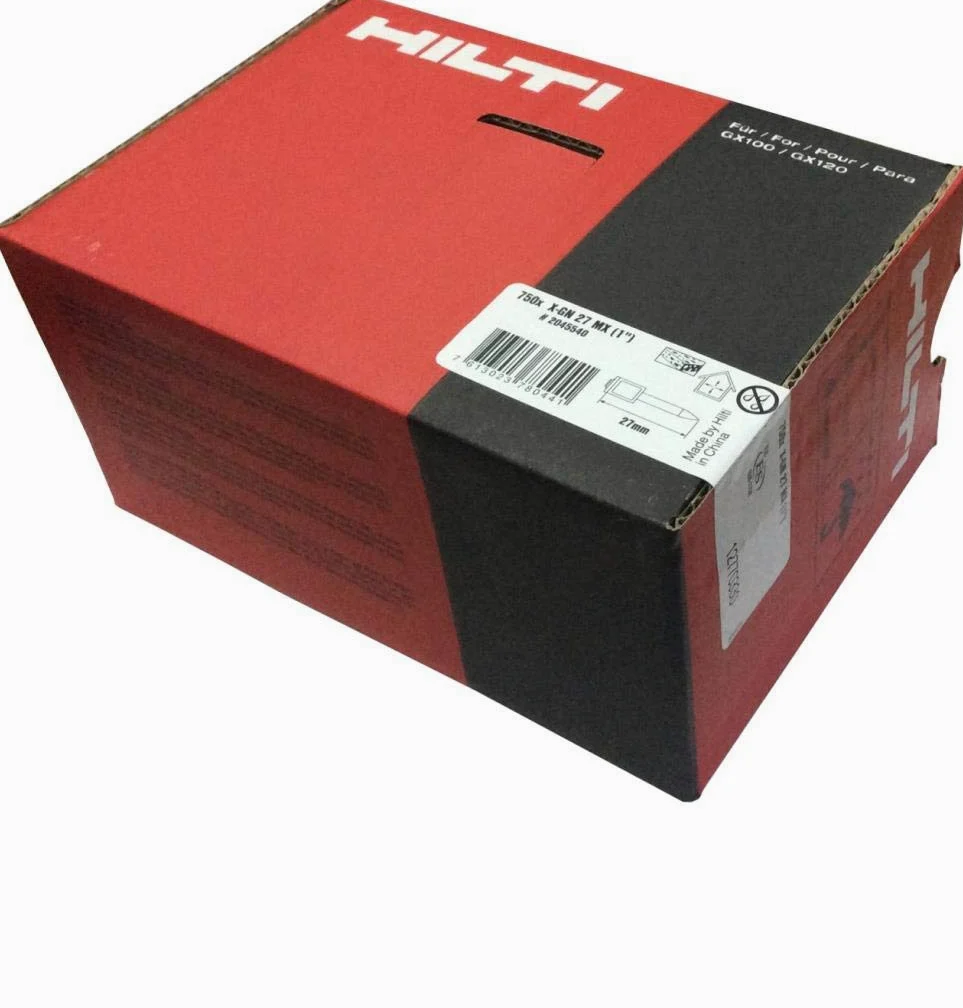 HILTI X-GN 27MX 27 mm gwoździe 750x z GX 120 i kartuszem gazowym GC 22