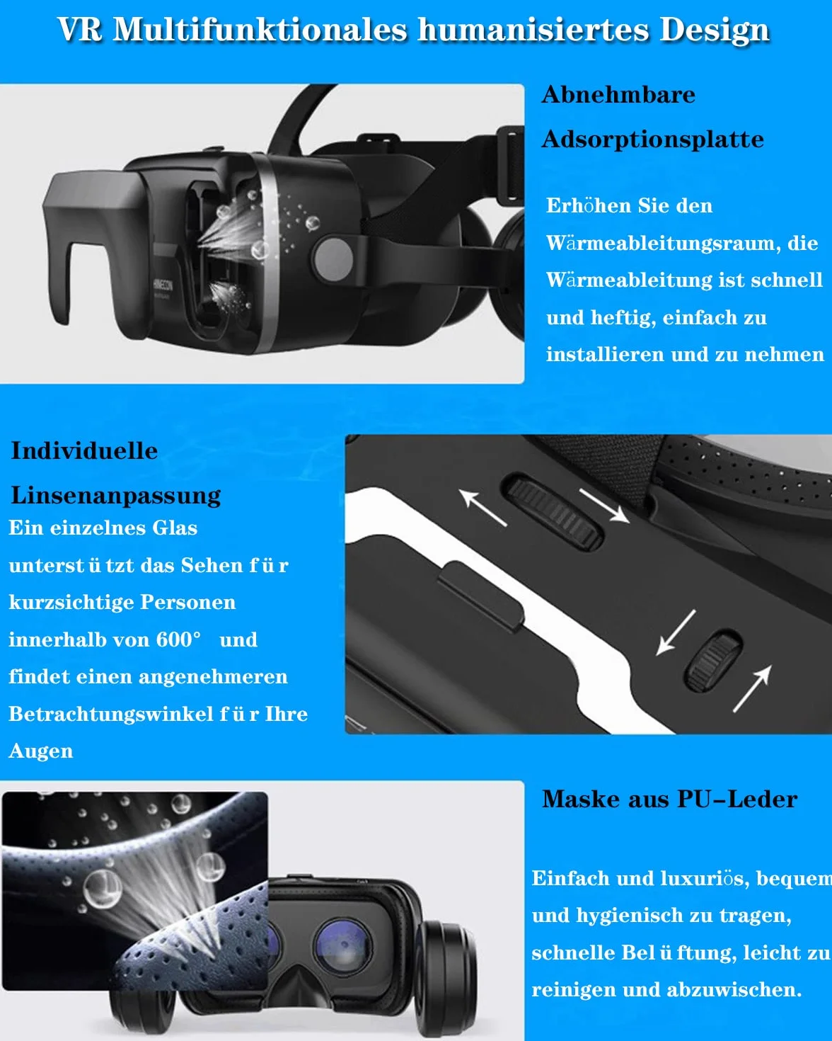VR okulary do telefonu 3D z pilotem Bluetooth 4,7-7,2" dla dzieci i dorosłych