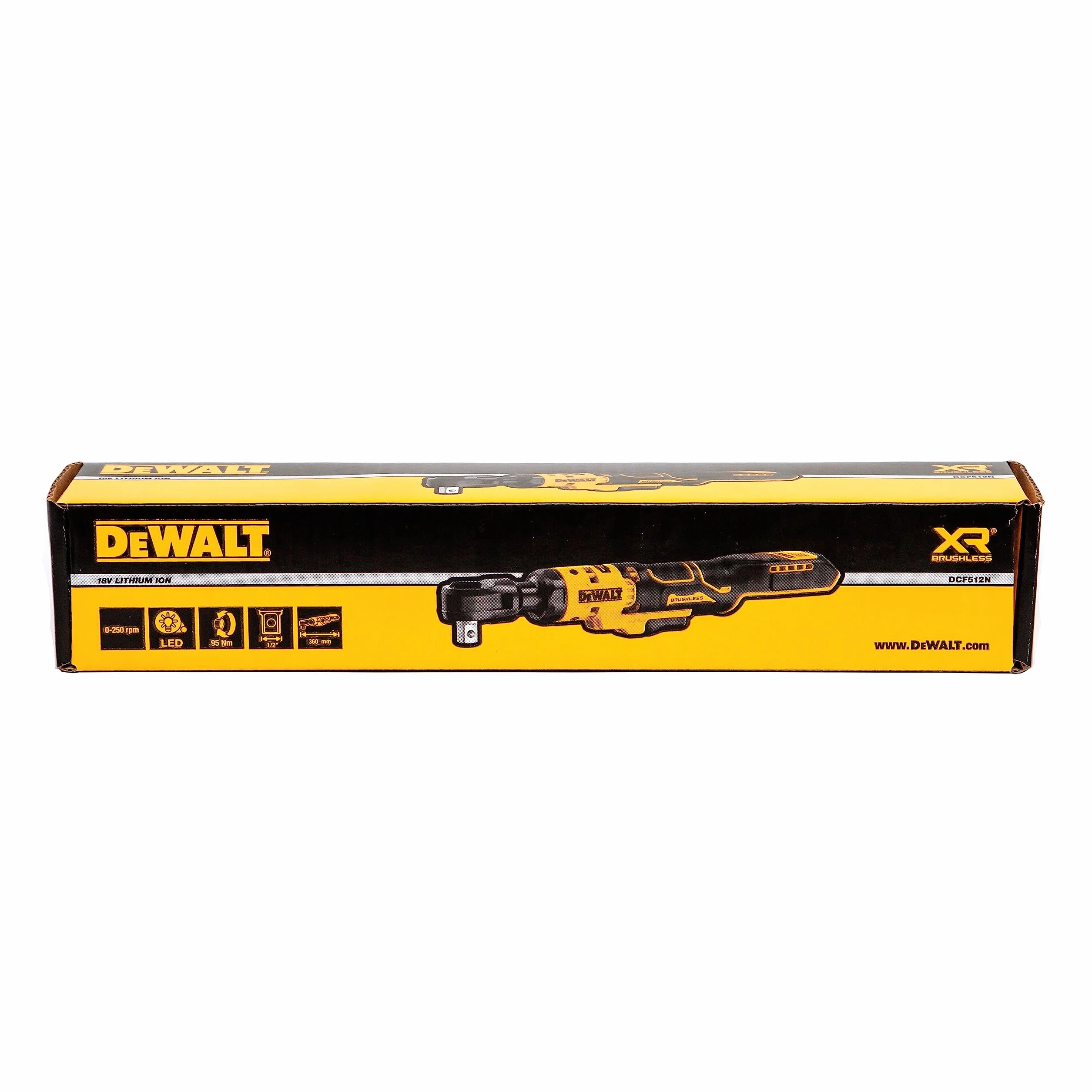 DEWALT DCF512N-XJ 18V XR bezszczotkowa grzechotka 1/5.1 cm z otwartą głowicą - goła jednostka